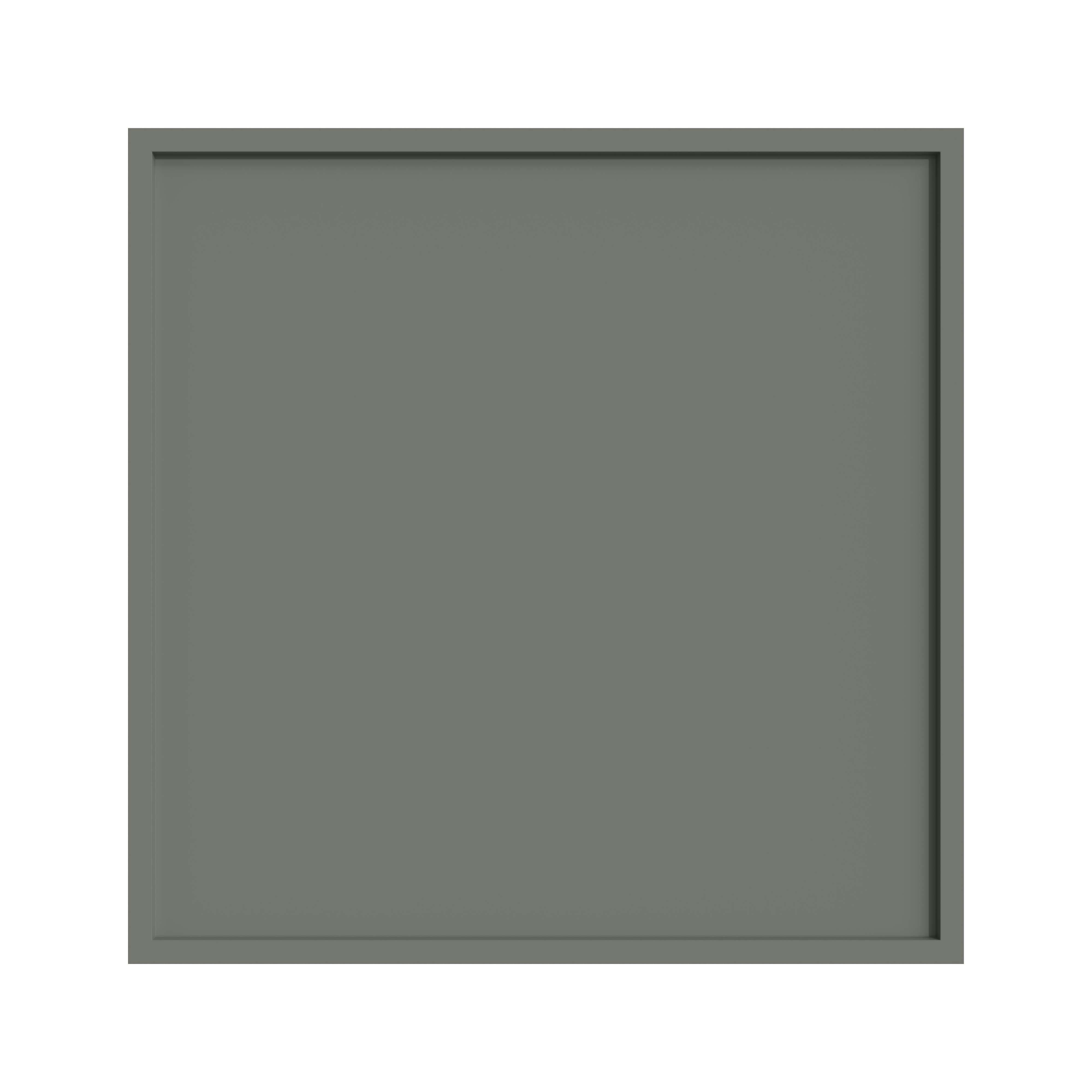 Linden 15 in. Painted Moss Green Wall Cabinet with Glass Door