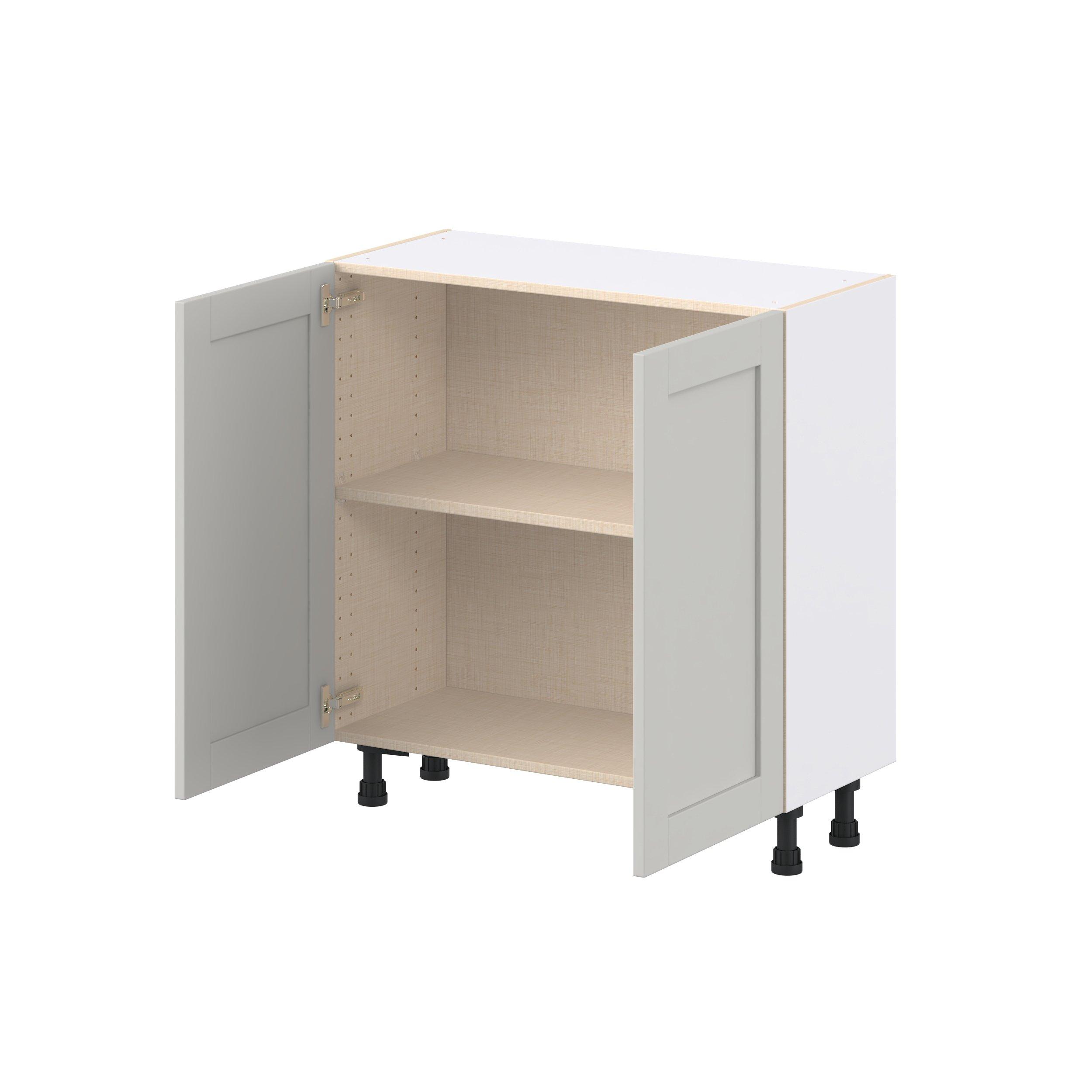 Summerhill 33 in. Light Gray Shallow Base Cabinet