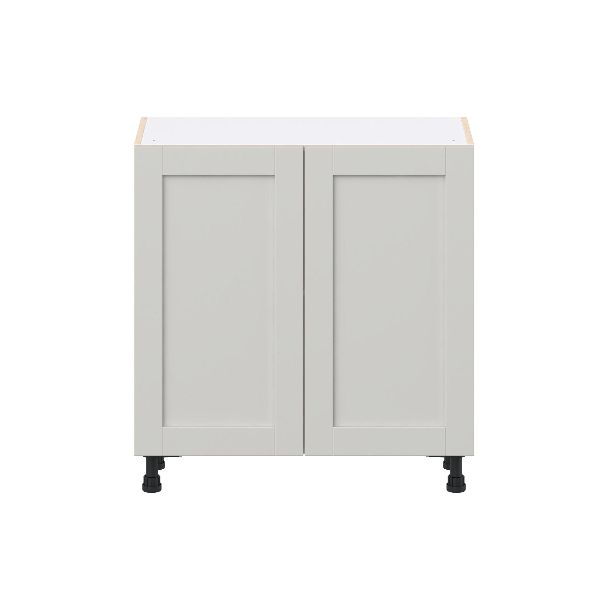 Summerhill 33 in. Light Gray Shallow Base Cabinet