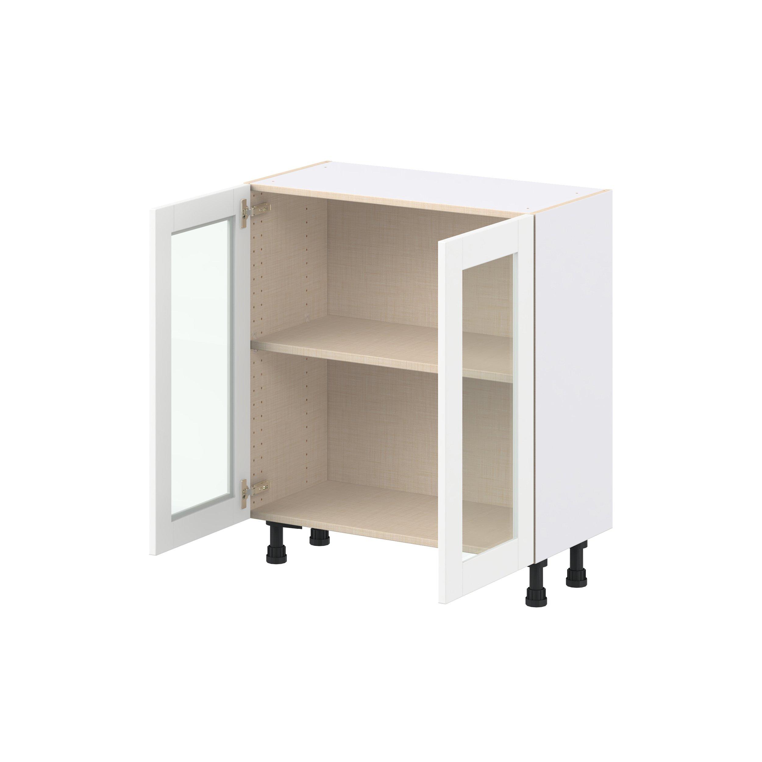 Summerhill 2 Door Shallow Base Full High Glass Door Cabinet