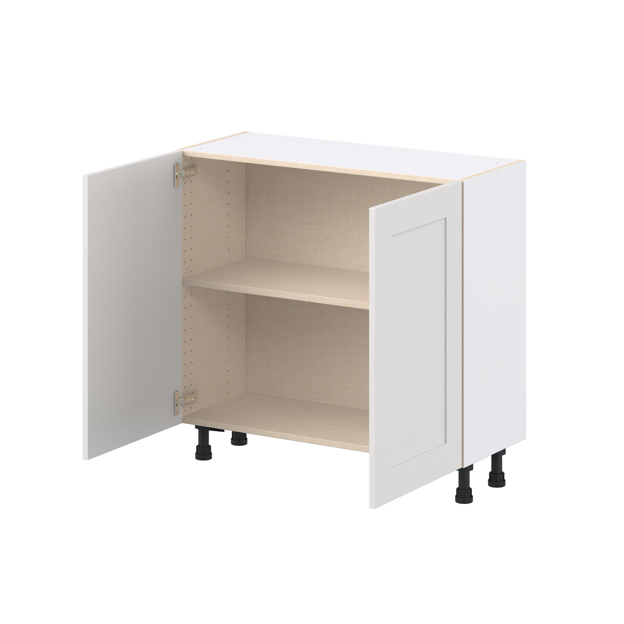 Candler 36 in. Painted Warm White Shallow Base Cabinet