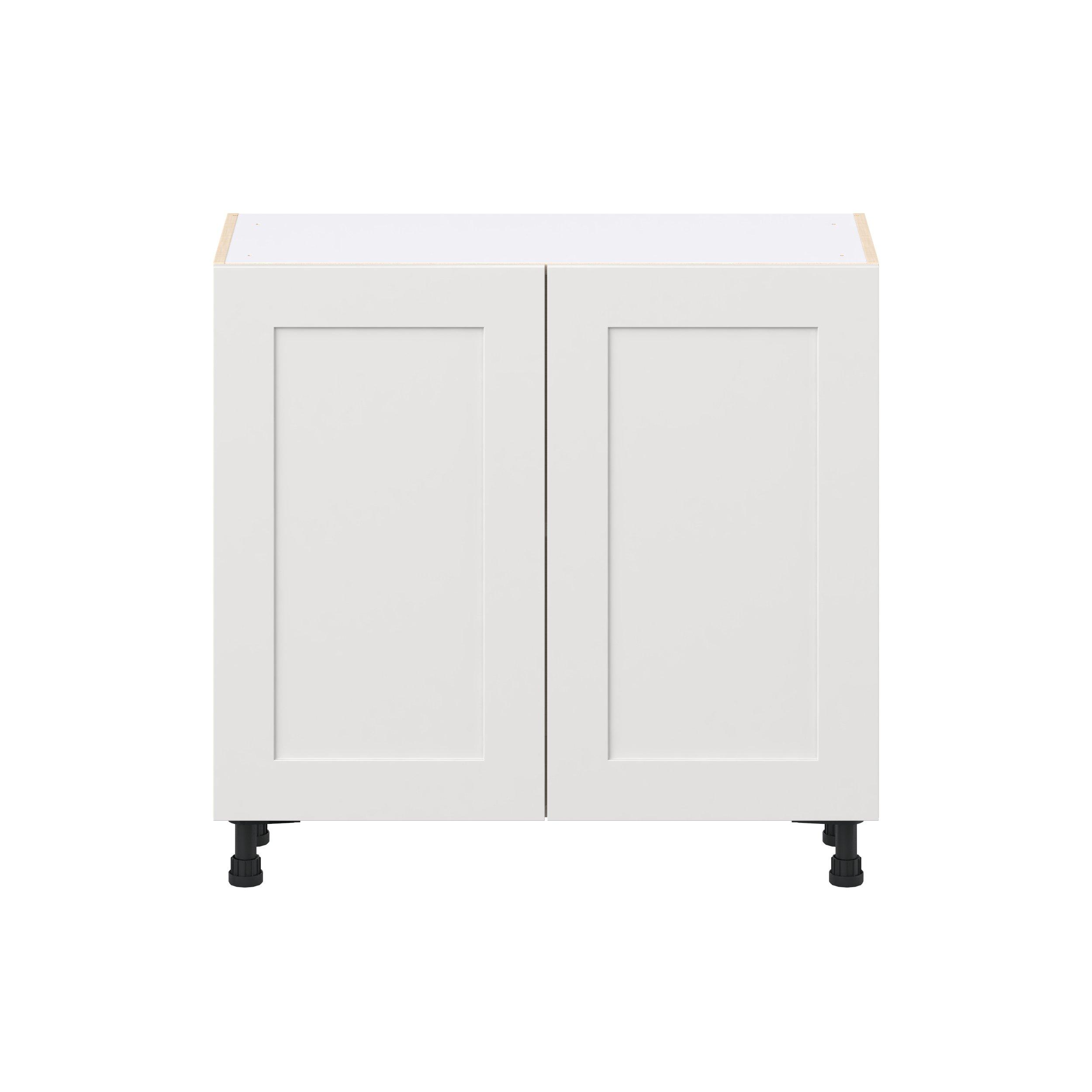 Candler 36 in. Painted Warm White Shallow Base Cabinet