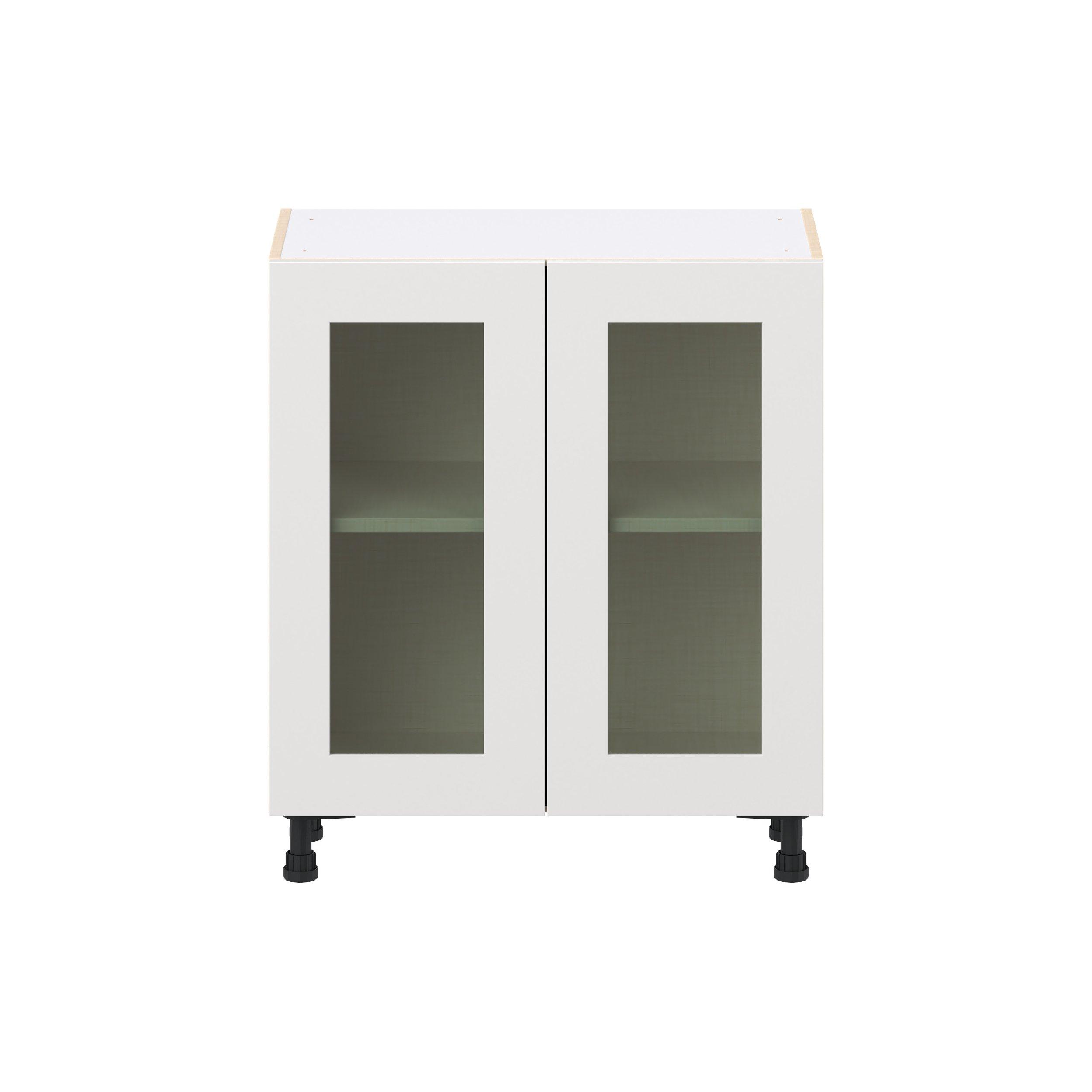Candler 2 Door Shallow Base Full High Glass Door Cabinet