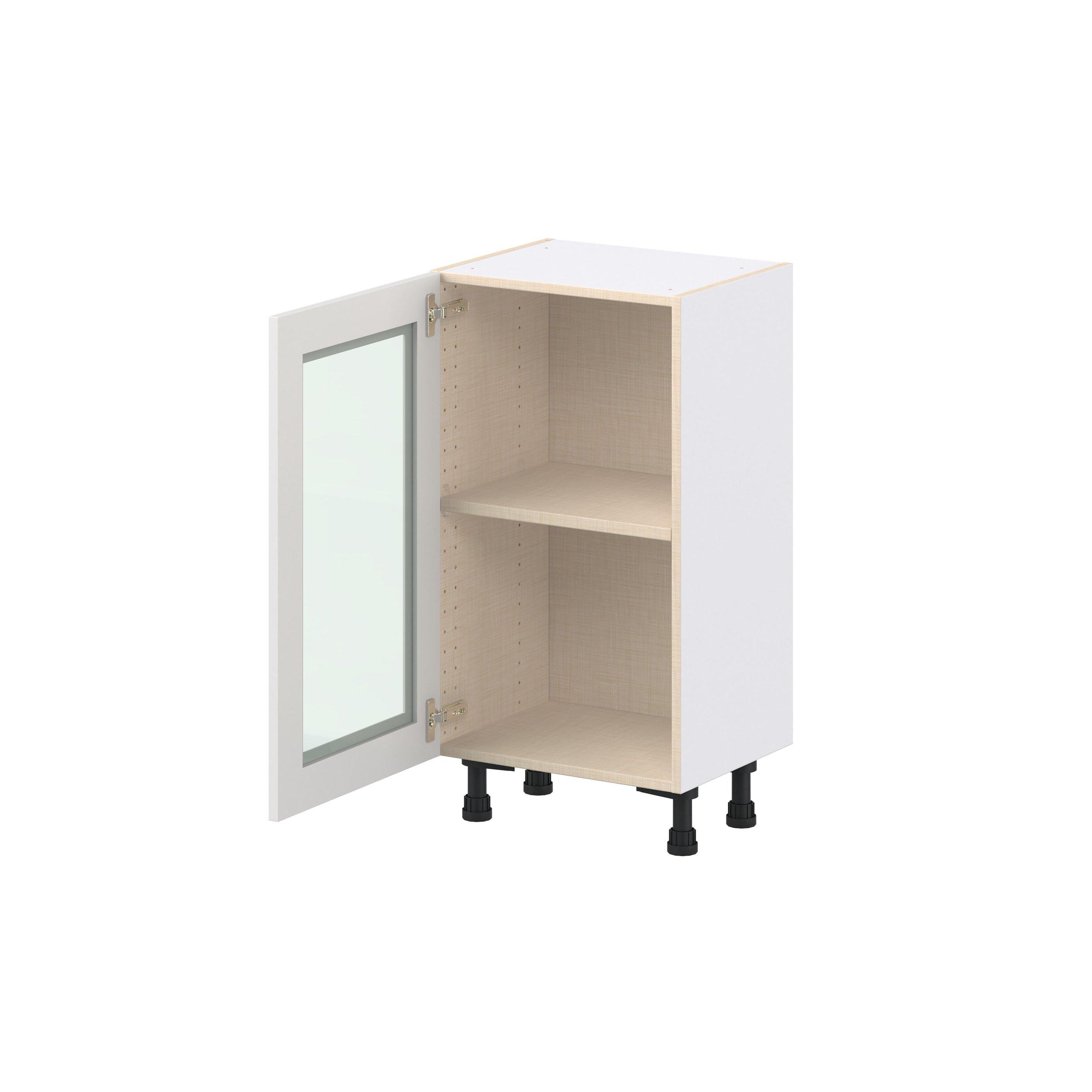 Candler 1 Door Shallow Base Full High Glass Door Cabinet