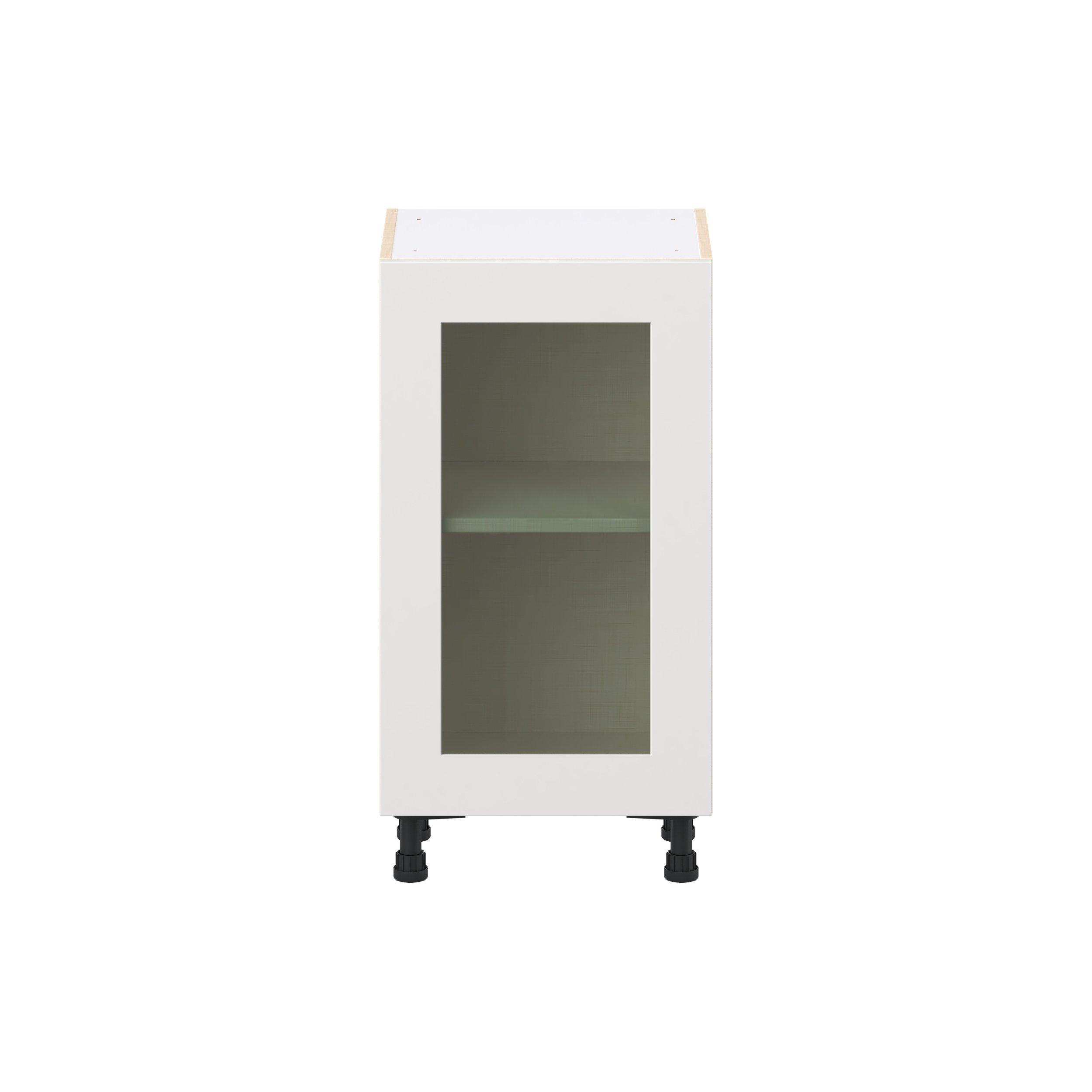 Candler 1 Door Shallow Base Full High Glass Door Cabinet