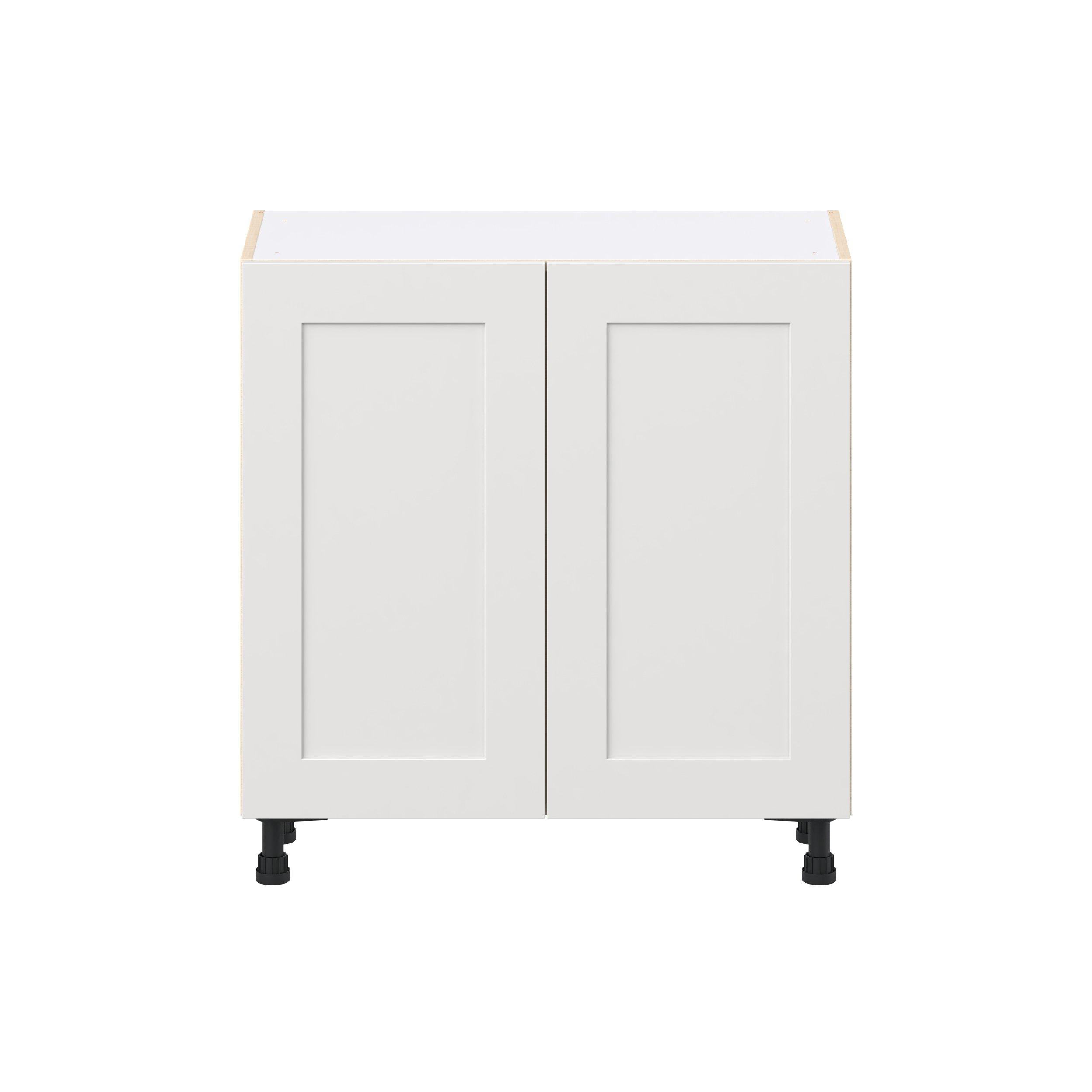 Candler 33 in. Painted Warm White Shallow Base Cabinet