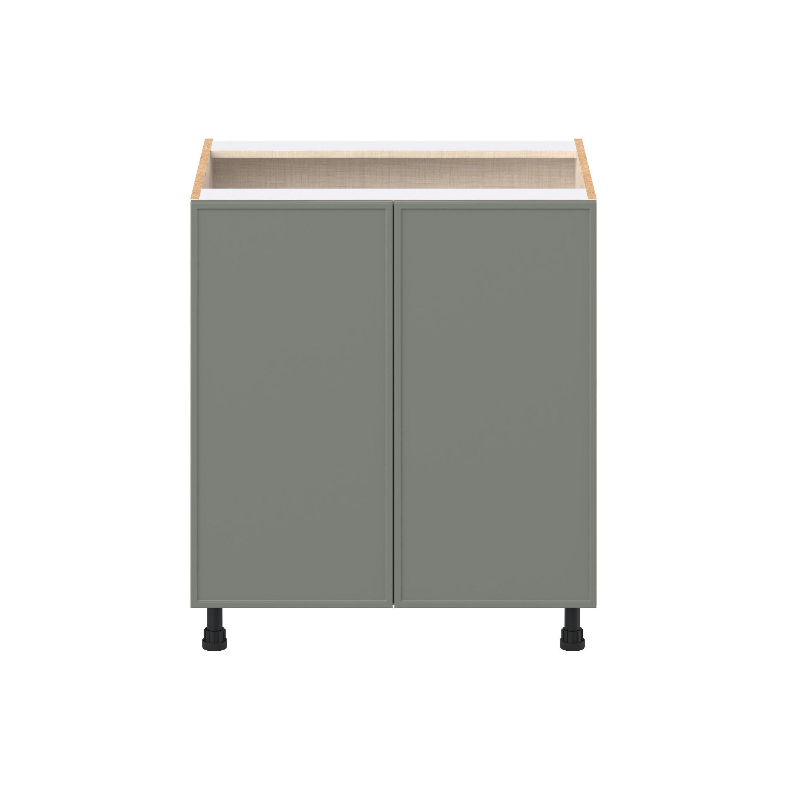 Linden 30 in. Painted Moss Green Door Base Cabinet