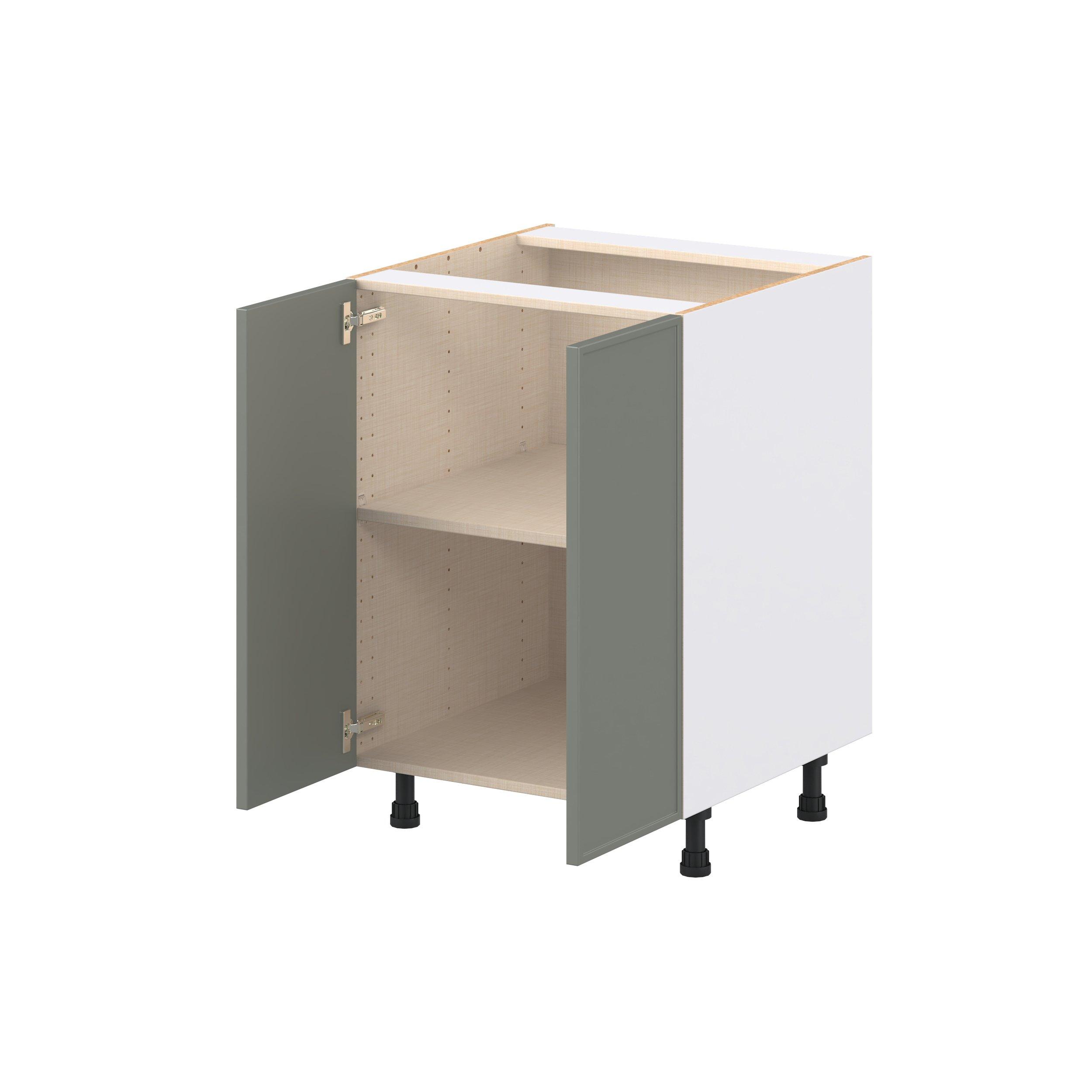 Linden 24 in. Painted Moss Green Door Base Cabinet