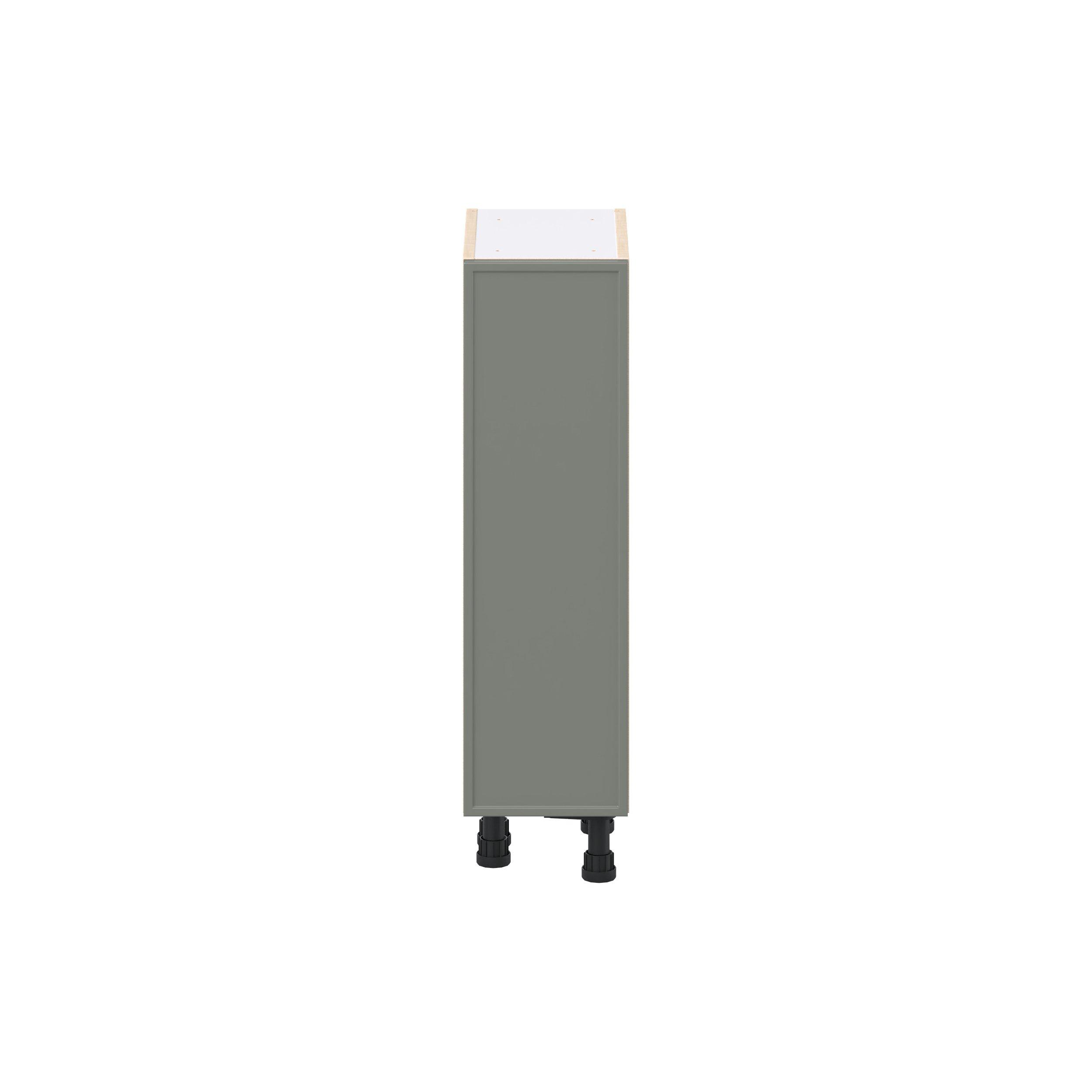 Linden 9 in. Painted Moss Green Shallow Base Cabinet