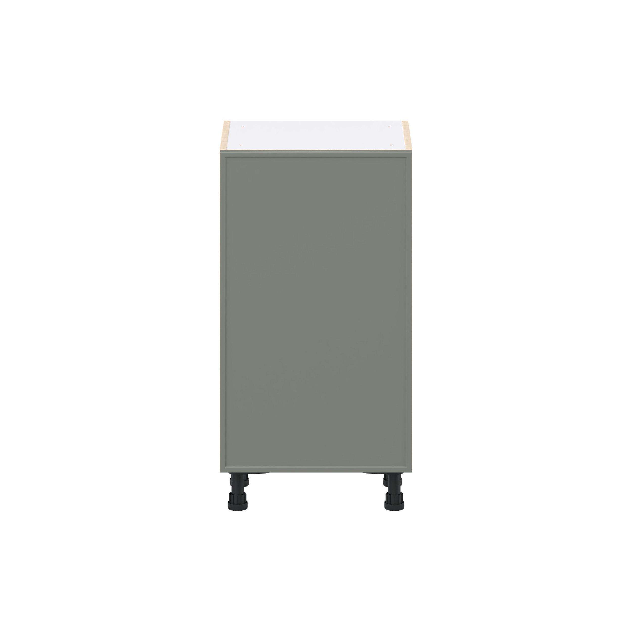 Linden 18 in. Painted Moss Green Shallow Base Cabinet