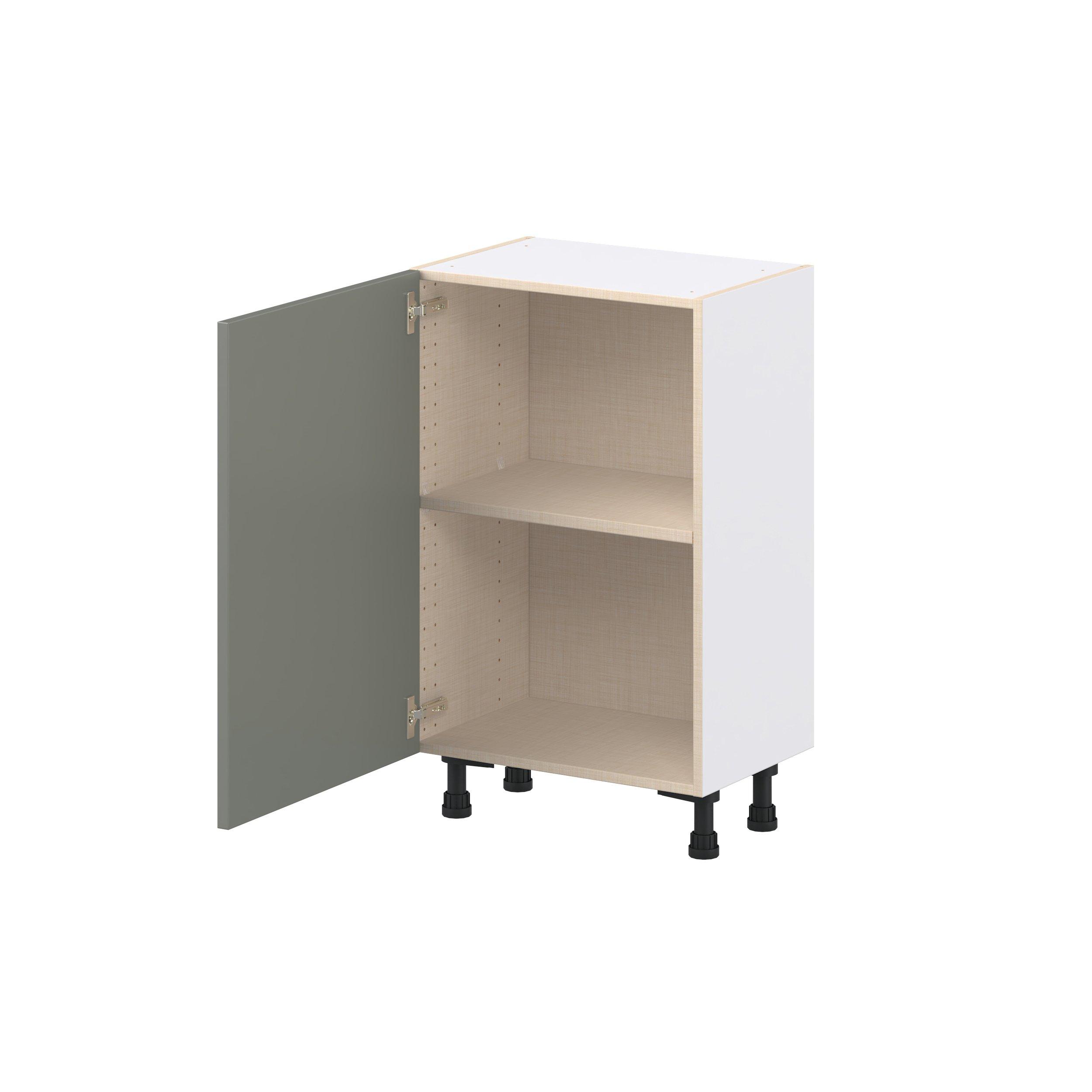 Linden 21 in. Painted Moss Green Shallow Base Cabinet
