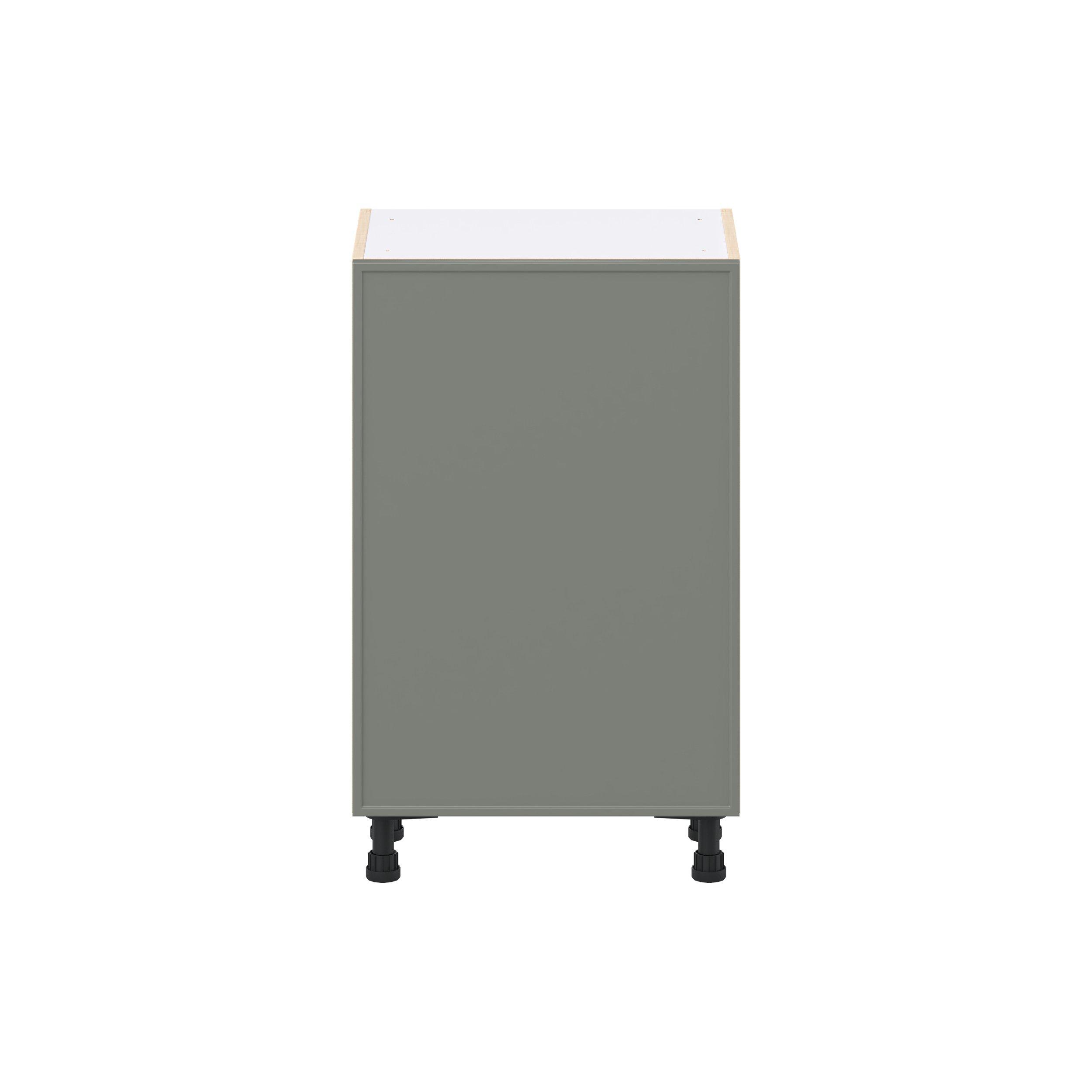 Linden 21 in. Painted Moss Green Shallow Base Cabinet