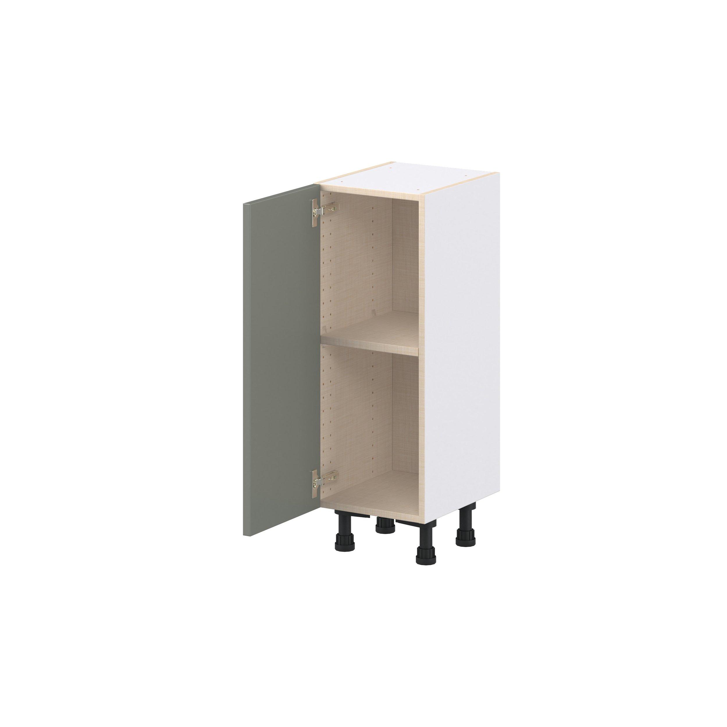 Linden 13 in. Painted Moss Green Shallow Base Cabinet