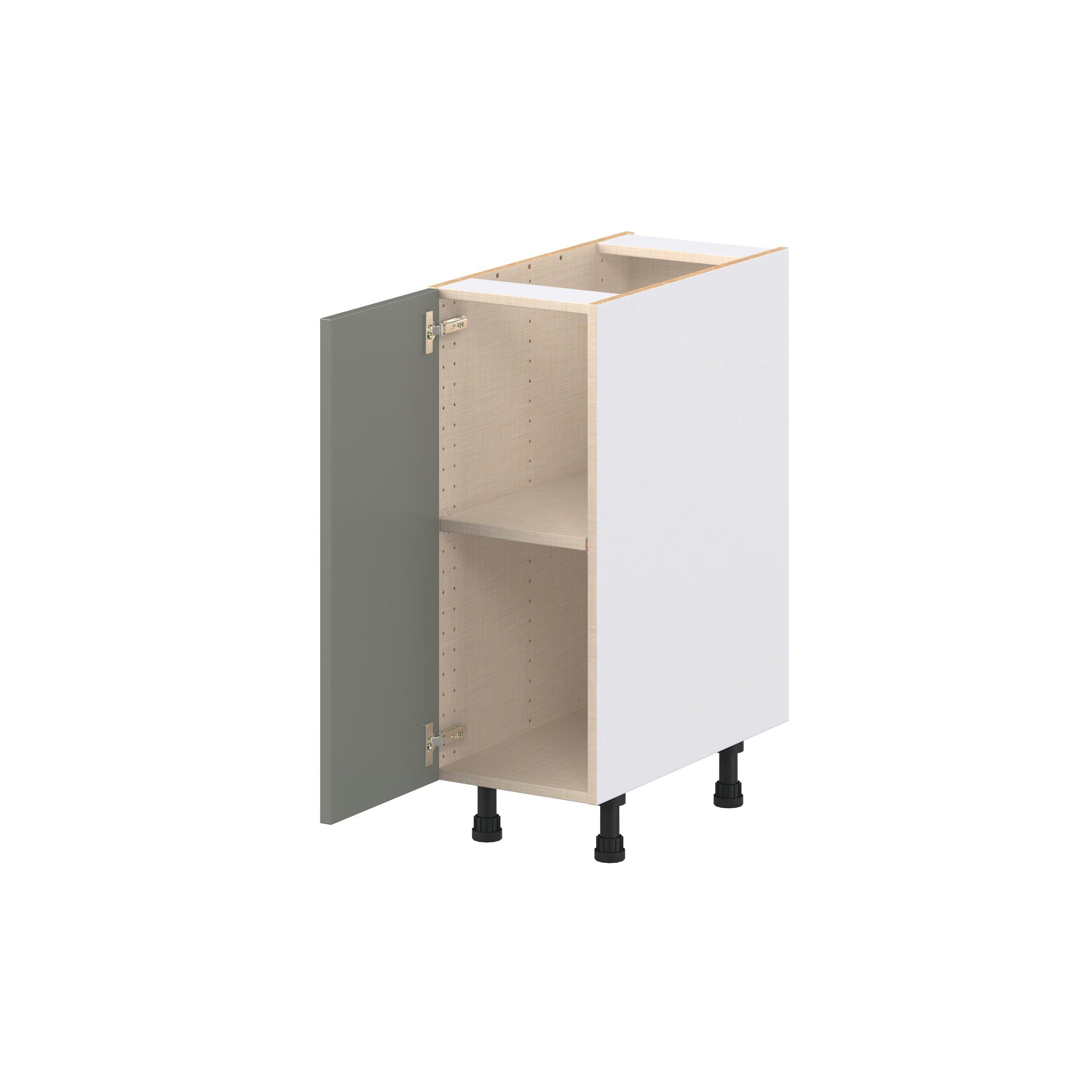 Linden 12 in. Painted Moss Green Door Base Cabinet