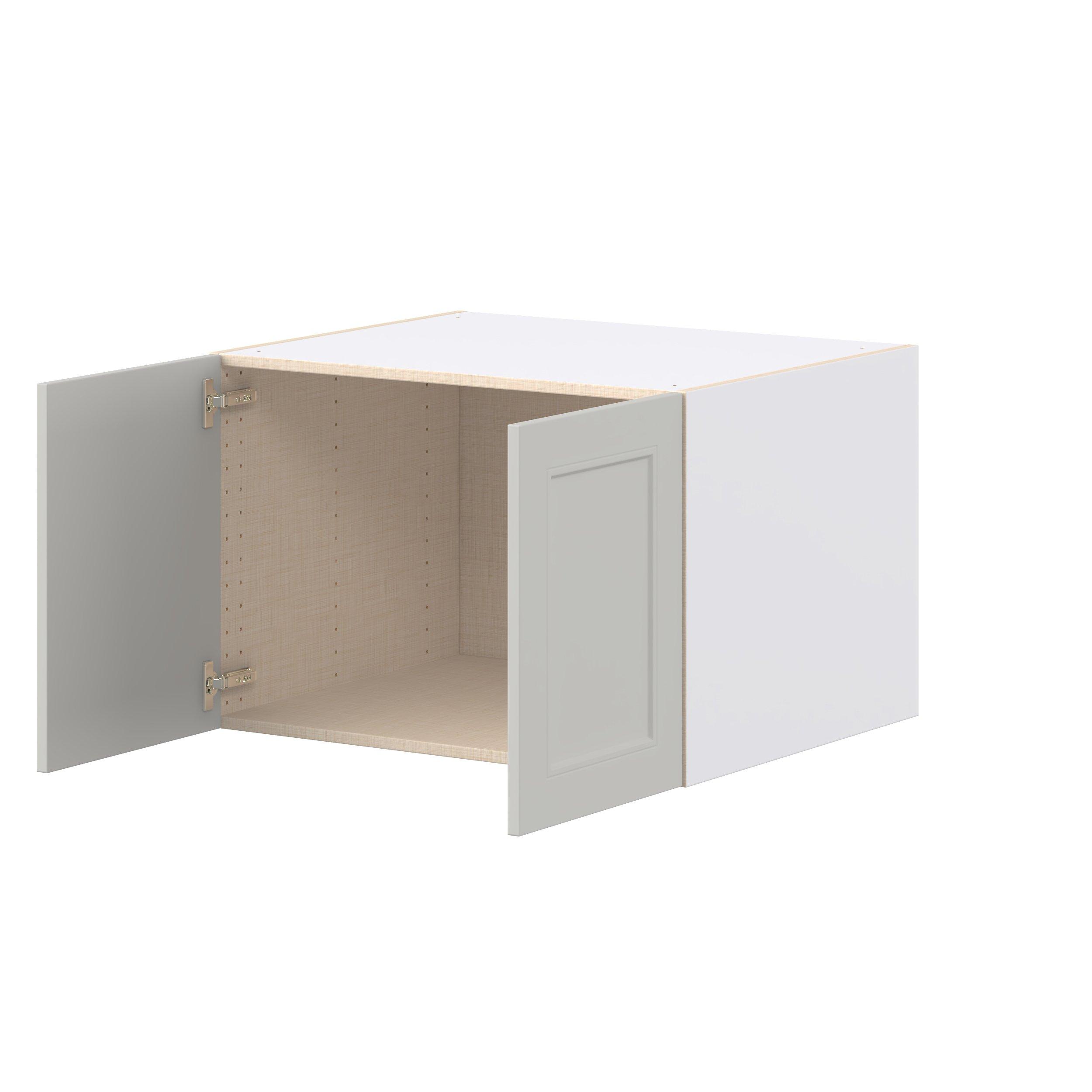 Lenox 30 in. Painted Light Gray Bridge Wall Cabinet