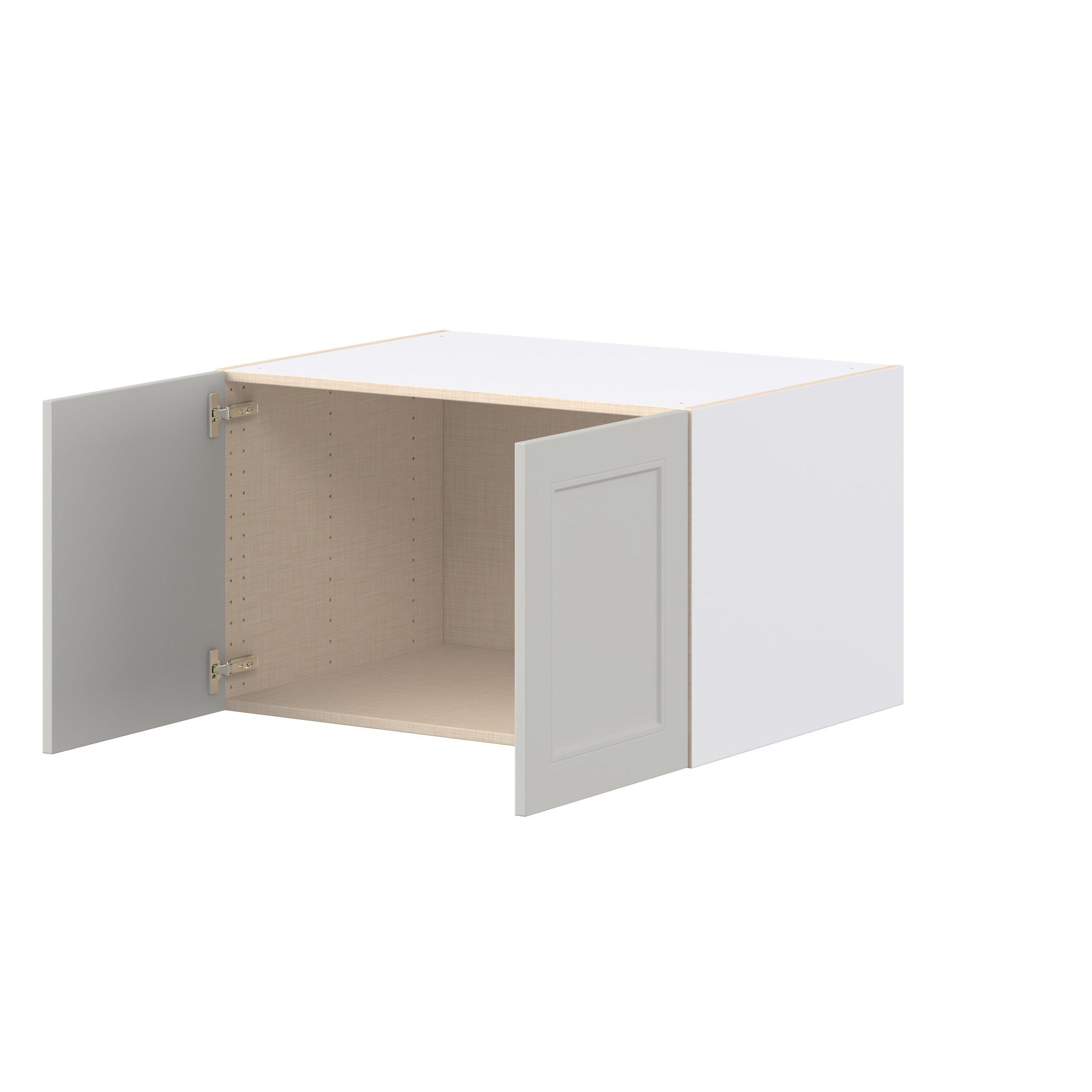 Lenox 33 in. Painted Light Gray Bridge Wall Cabinet