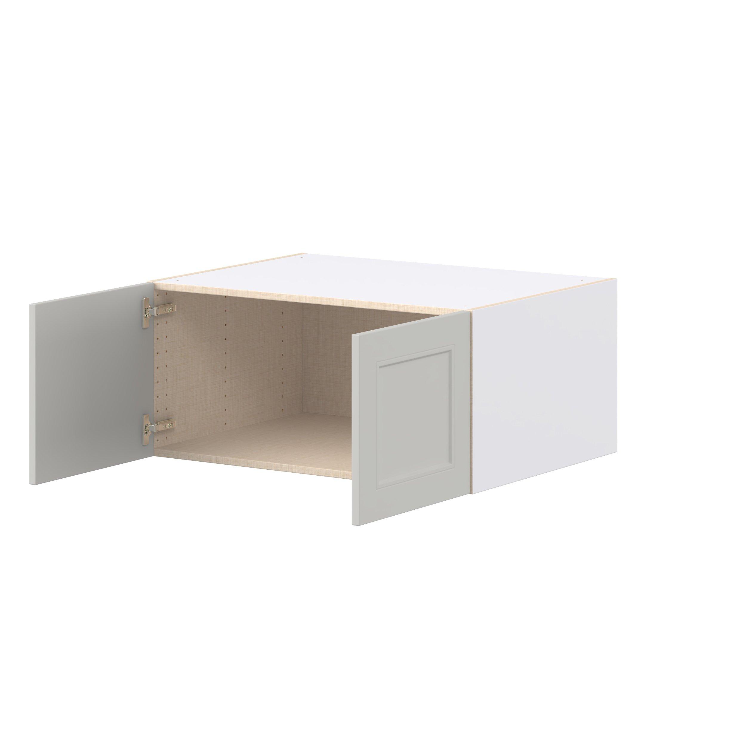 Lenox 33 in. Painted Light Gray Bridge Wall Cabinet