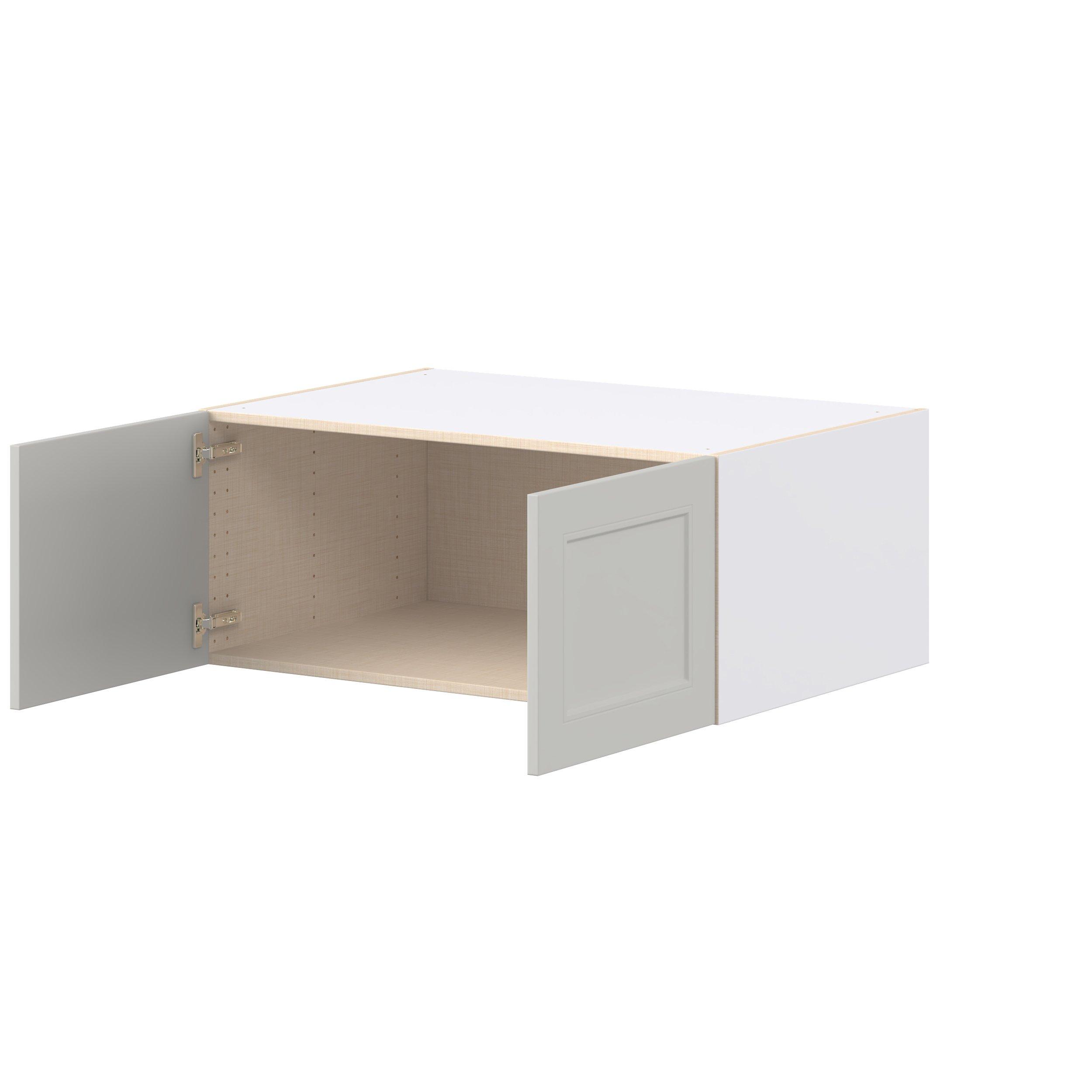 Lenox 36 in. Painted Light Gray Bridge Wall Cabinet