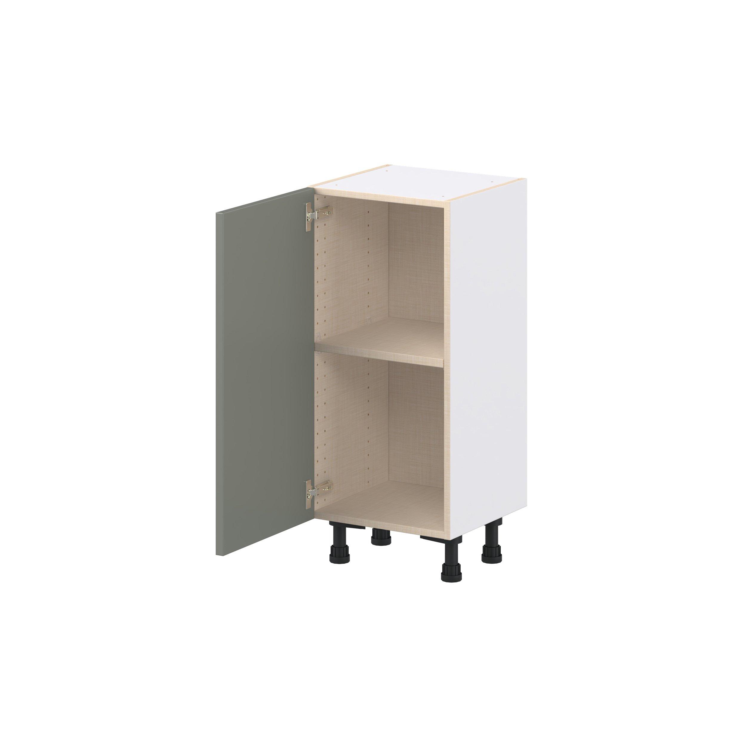 Linden 15 in. Painted Moss Green Shallow Base Cabinet