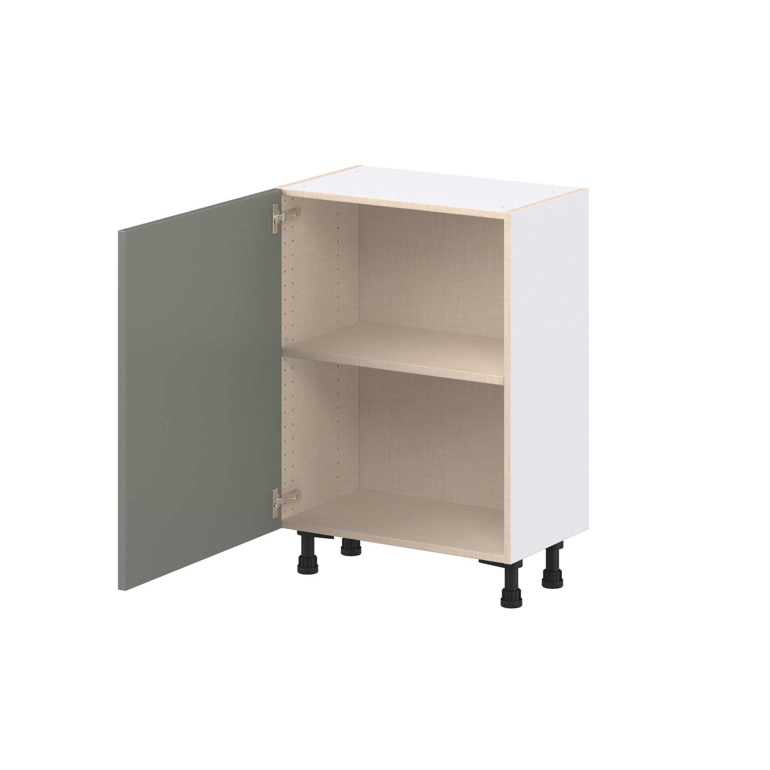 Linden 24 in. Painted Moss Green Shallow Base Cabinet