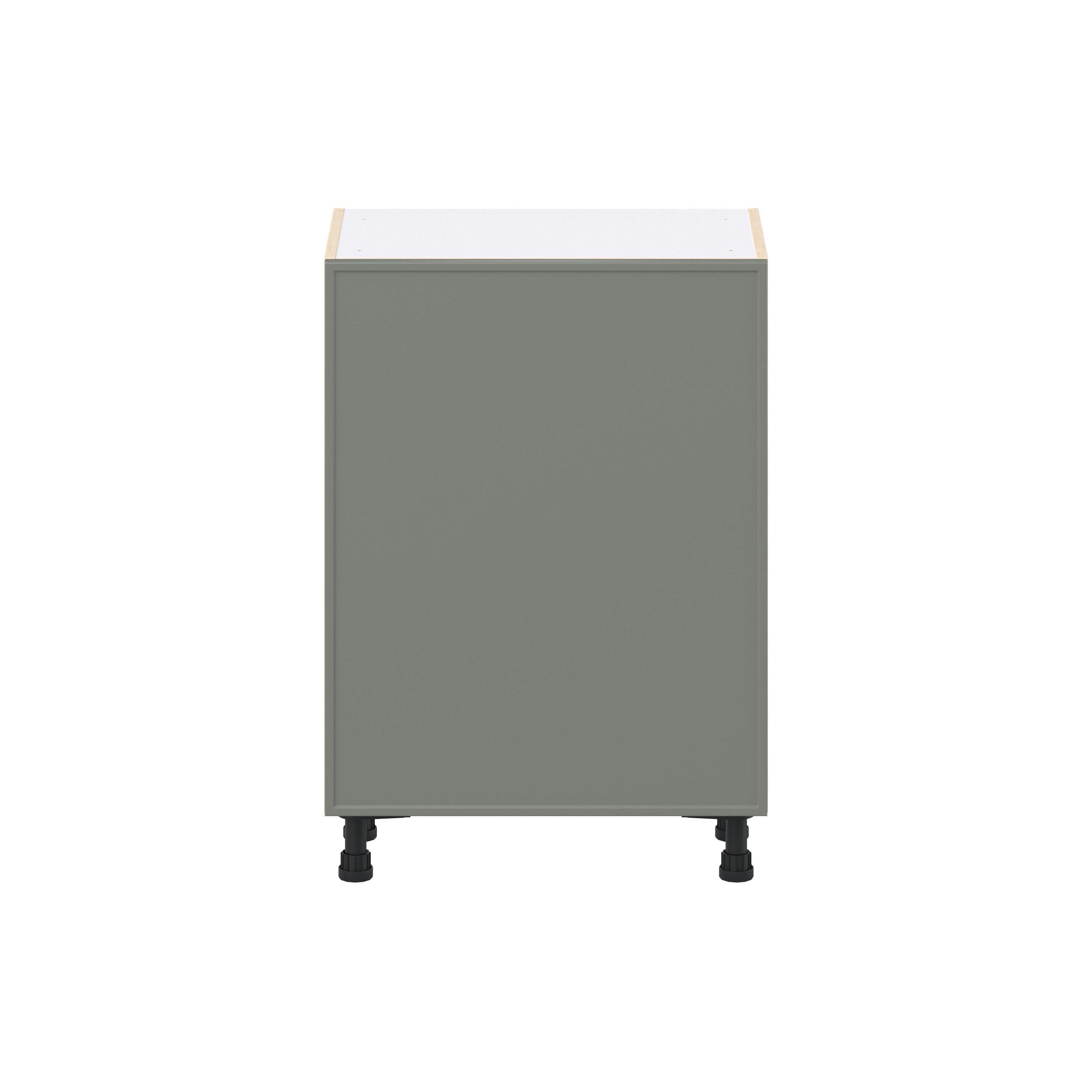 Linden 24 in. Painted Moss Green Shallow Base Cabinet