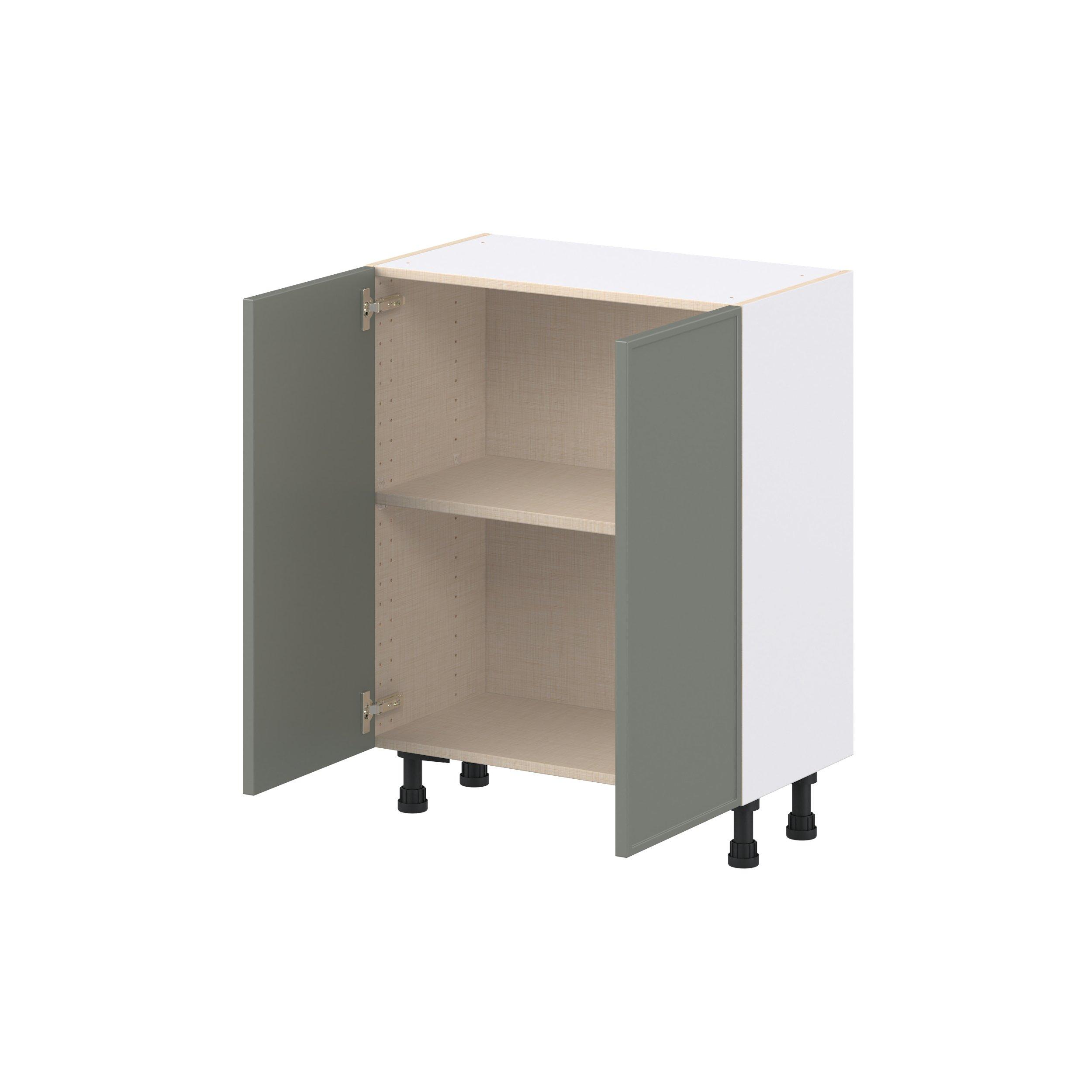 Linden 27 in. Painted Moss Green Shallow Base Cabinet