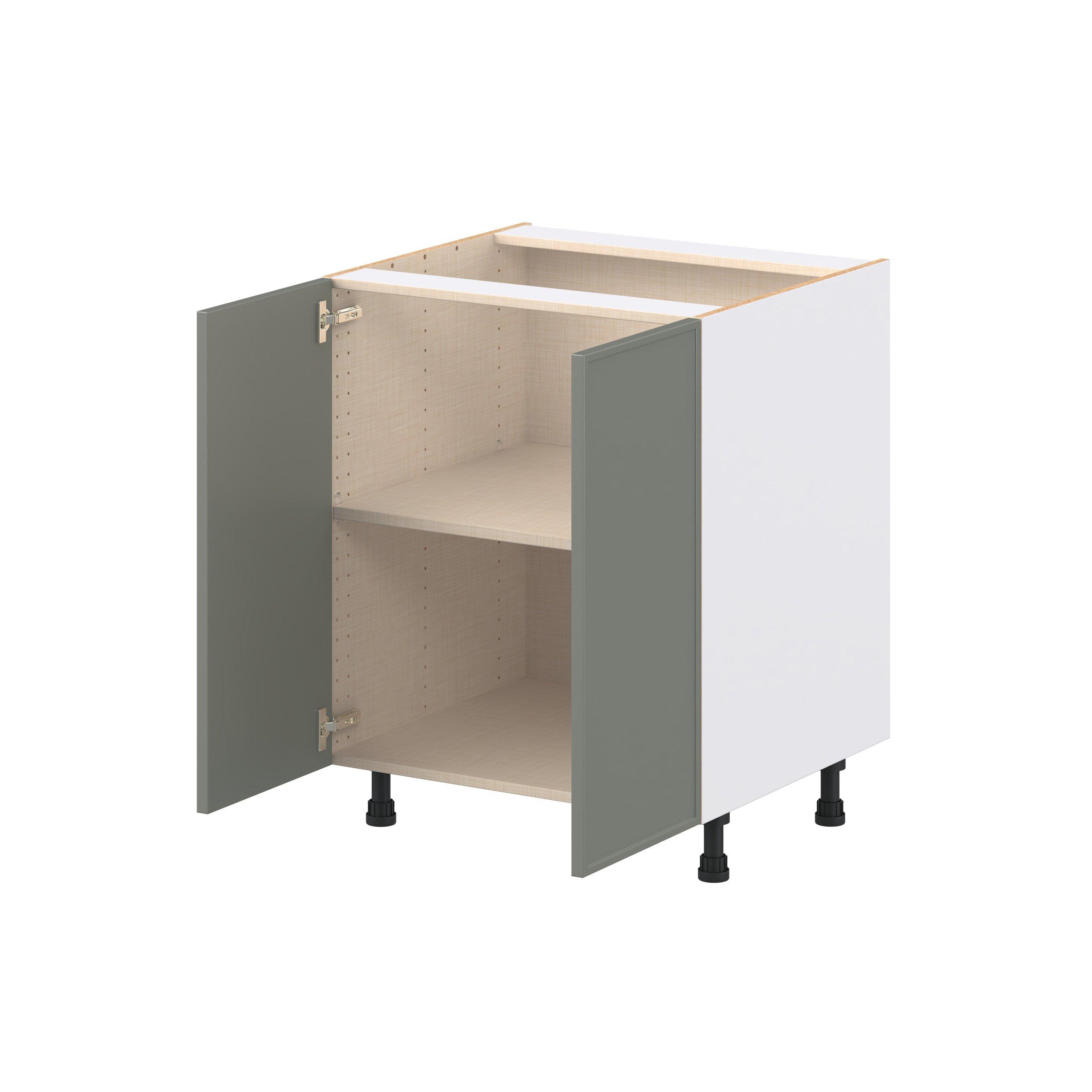 Linden 27 in. Painted Moss Green Door Base Cabinet