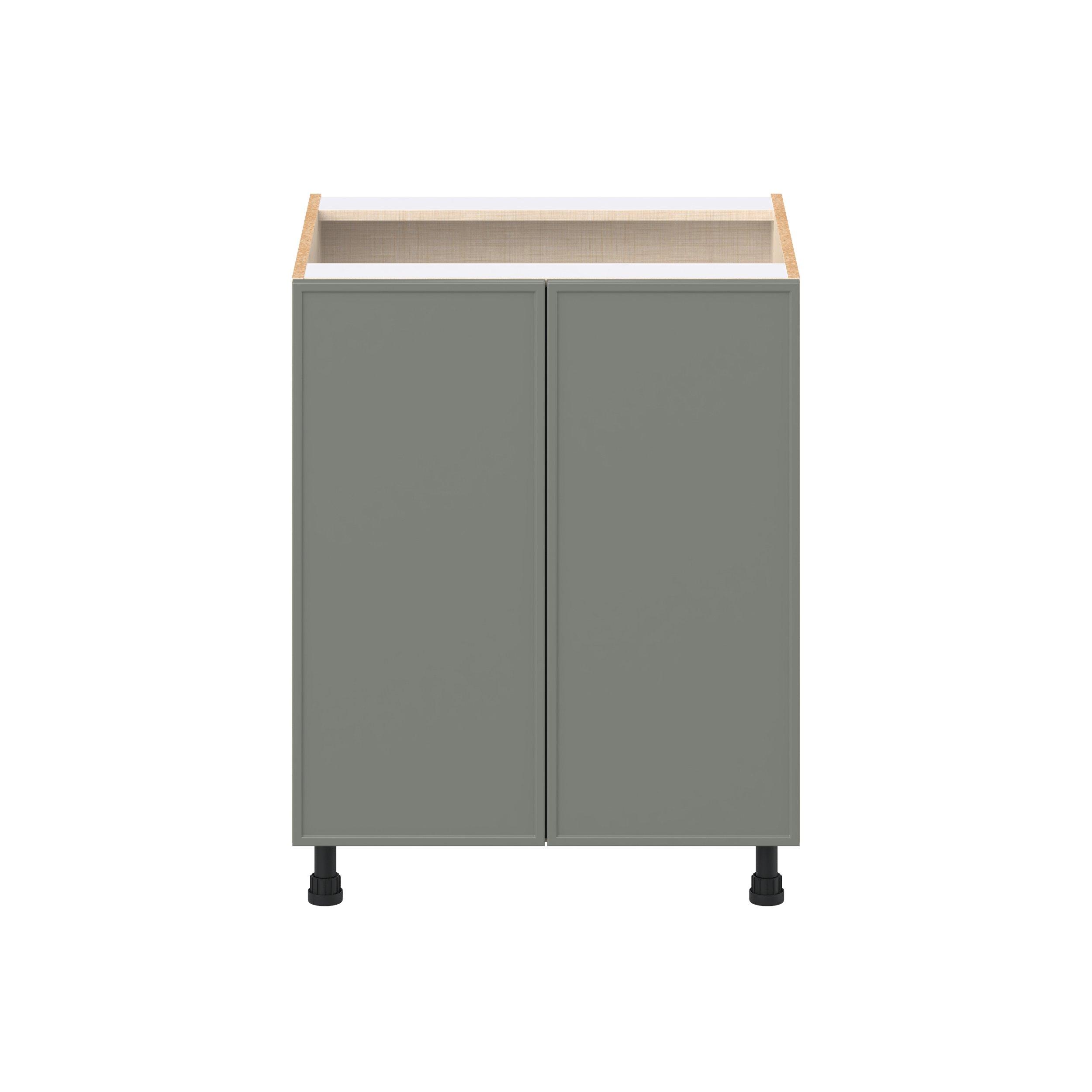 Linden 27 in. Painted Moss Green Door Base Cabinet