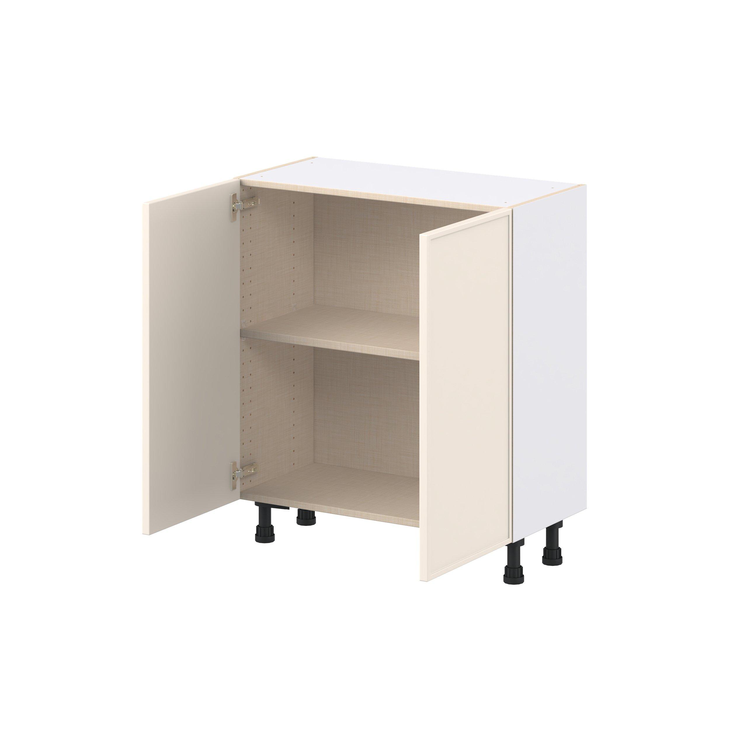 Linden 30 in. Painted Washed Linen Shallow Base Cabinet