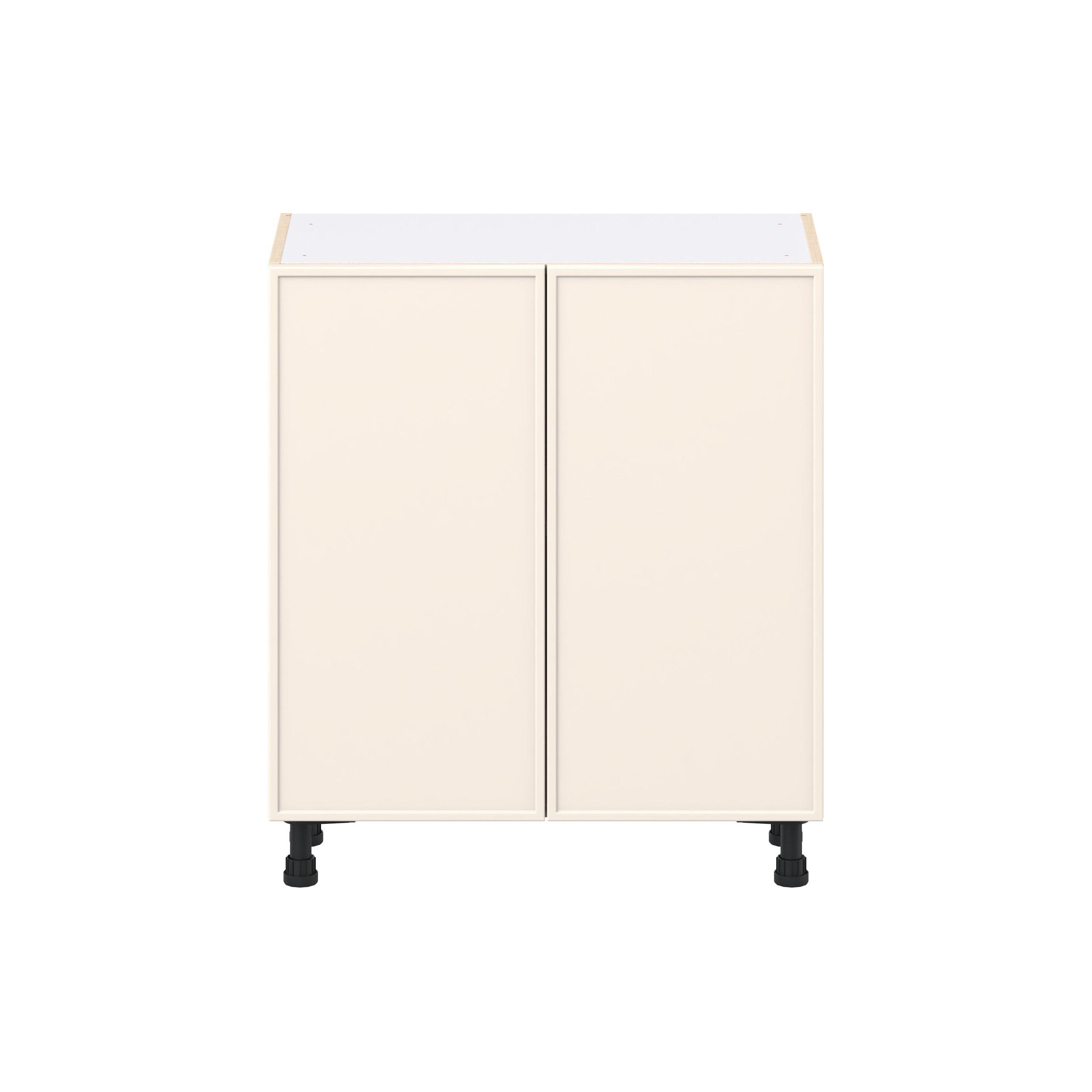 Linden 30 in. Painted Washed Linen Shallow Base Cabinet