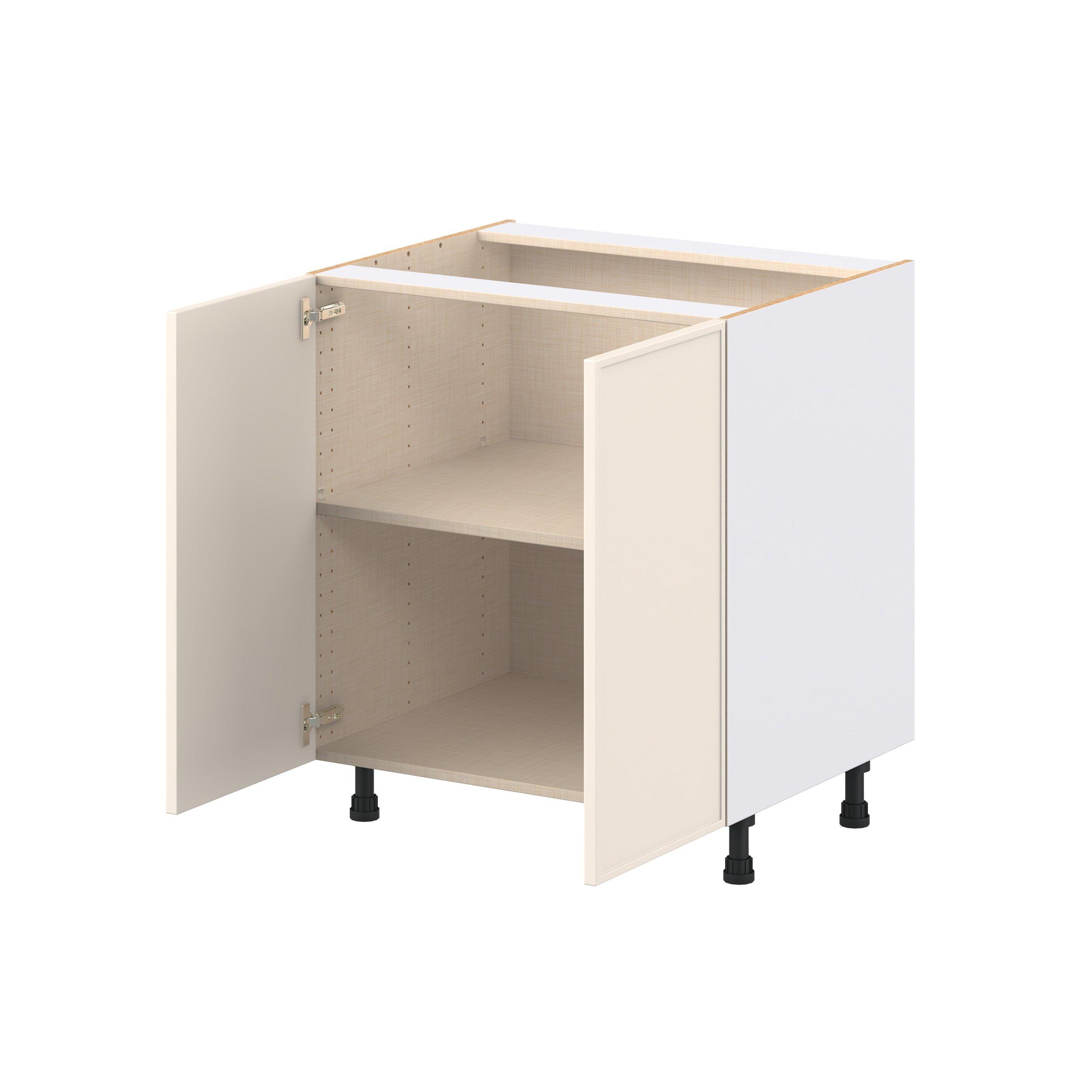 Linden 30 in. Painted Washed Linen Door Base Cabinet