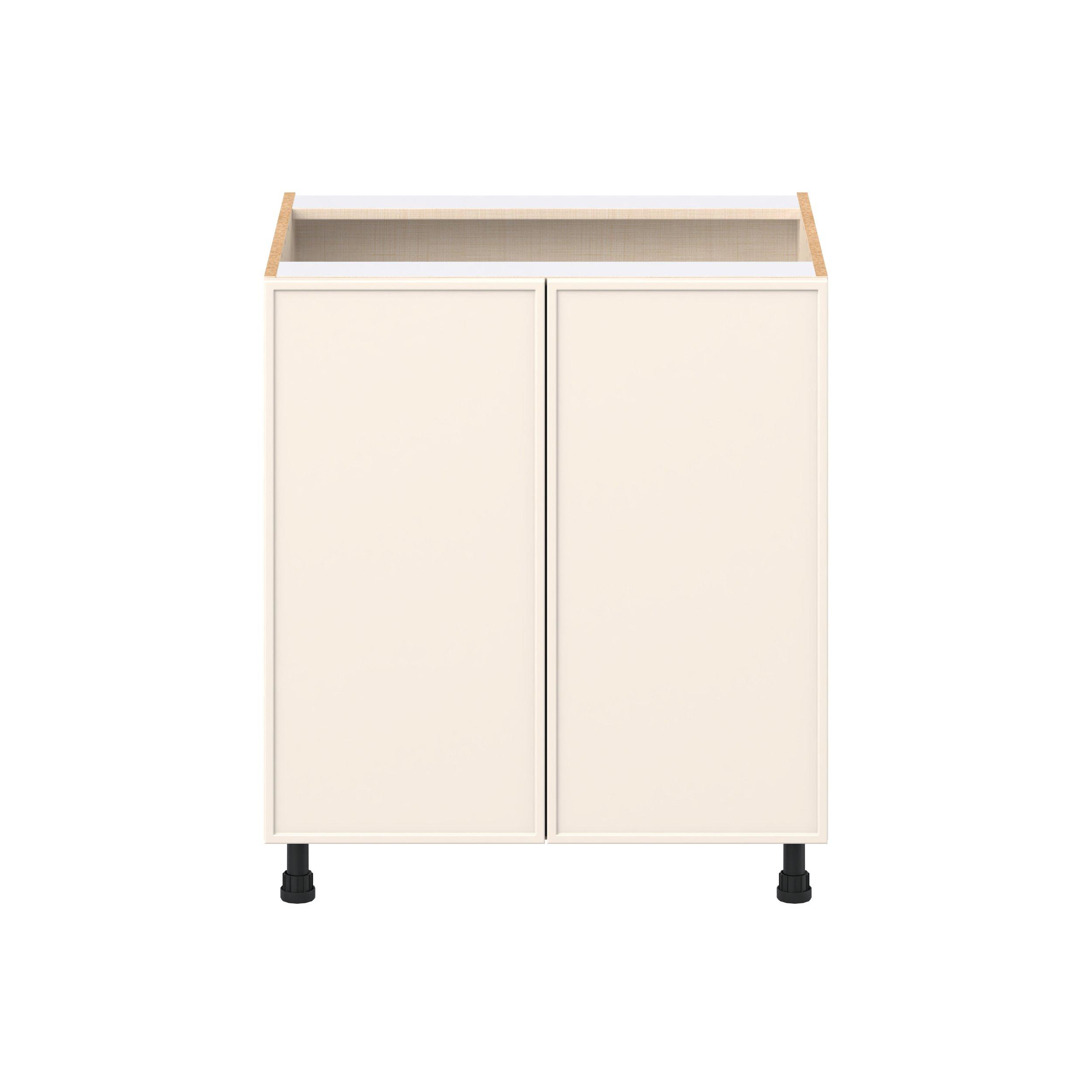 Linden 30 in. Painted Washed Linen Door Base Cabinet