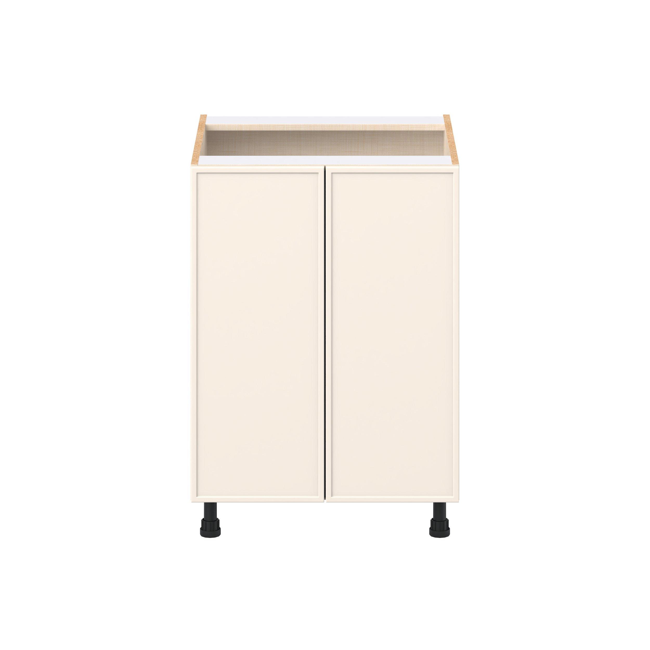Linden 24 in. Painted Washed Linen Door Base Cabinet