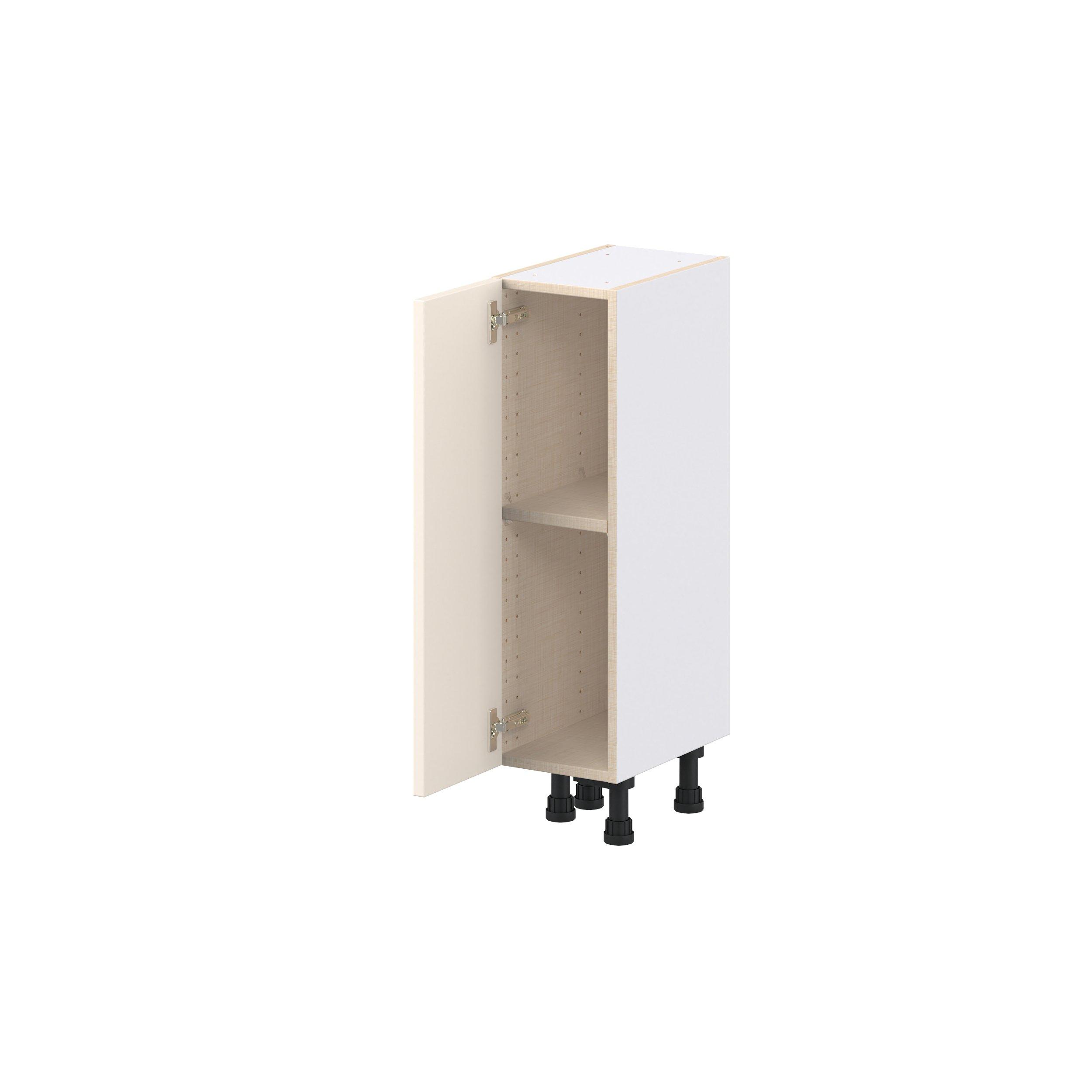 Linden 9 in. Painted Washed Linen Shallow Base Cabinet