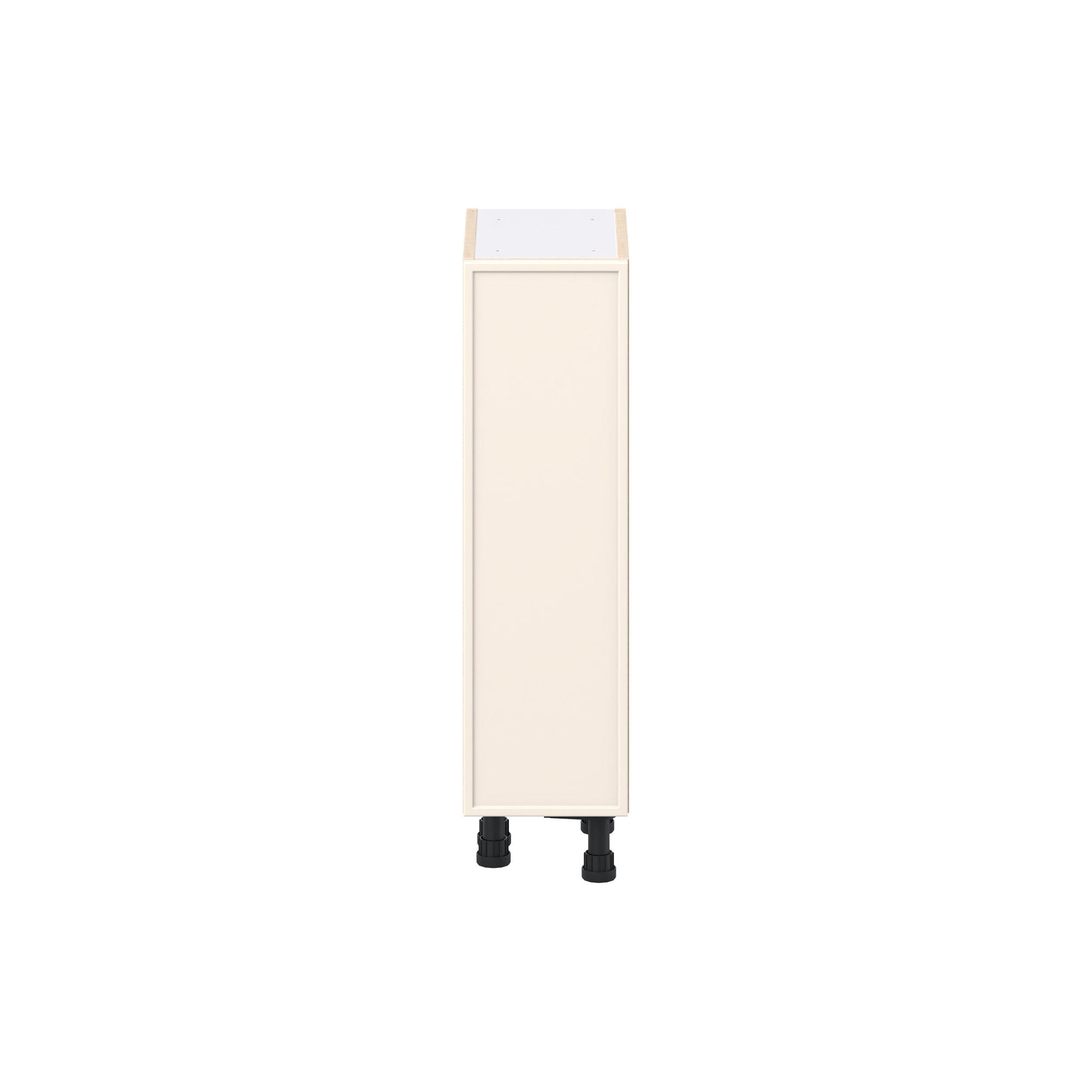 Linden 9 in. Painted Washed Linen Shallow Base Cabinet