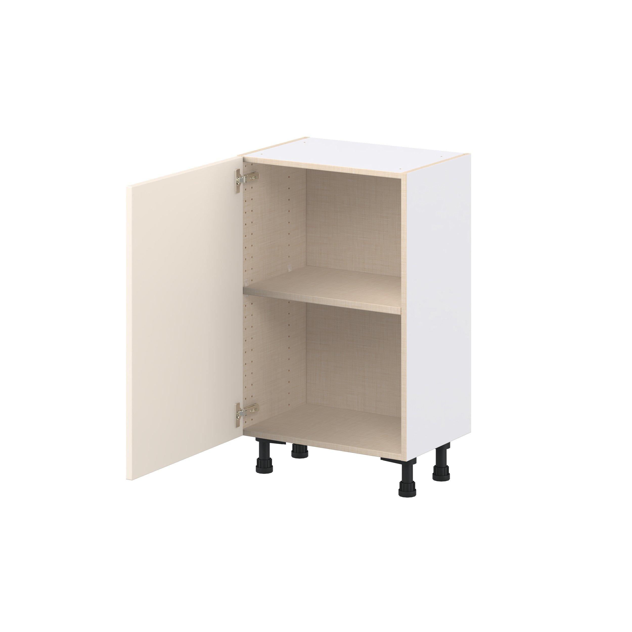 Linden 21 in. Painted Washed Linen Shallow Base Cabinet
