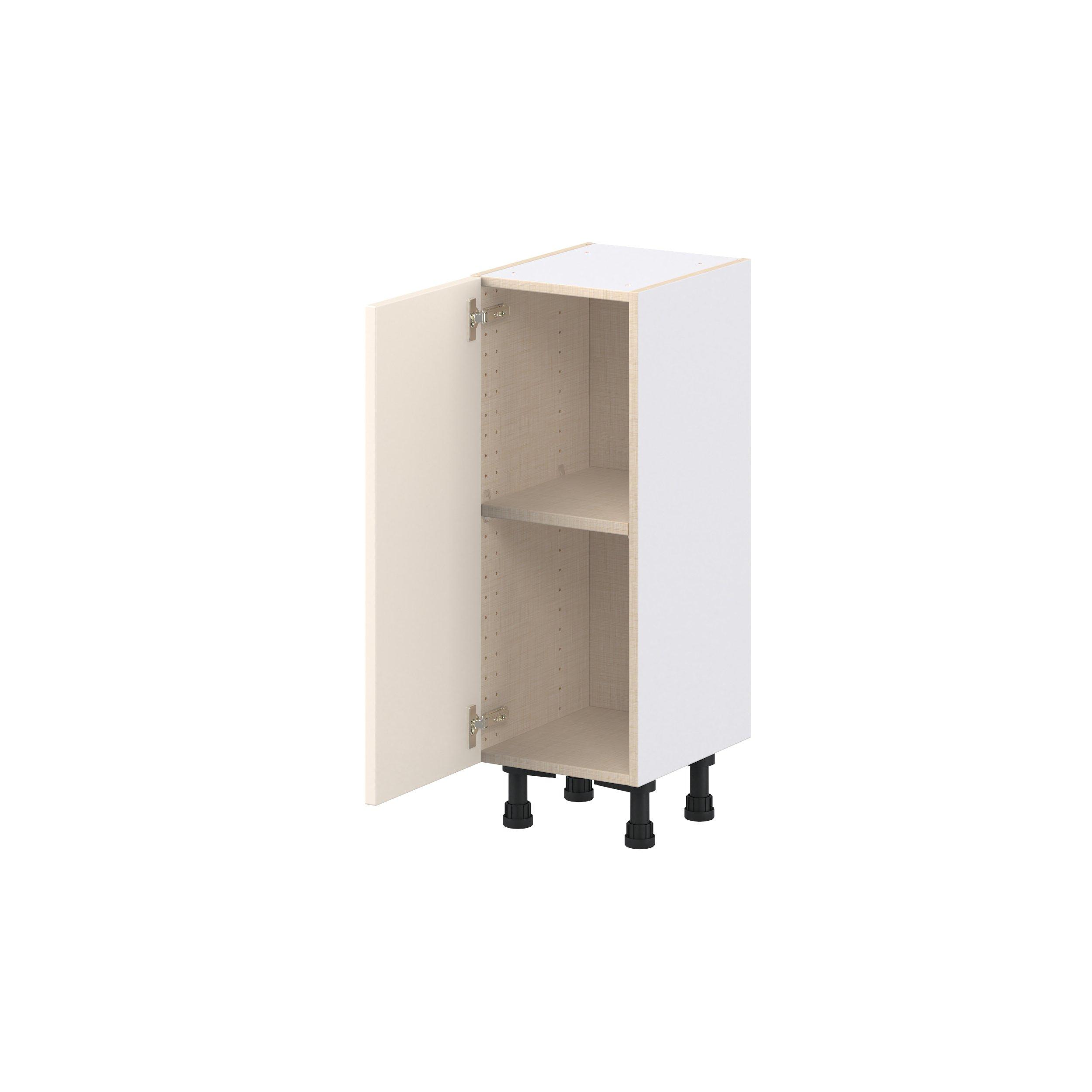 Linden 13 in. Painted Washed Linen Shallow Base Cabinet