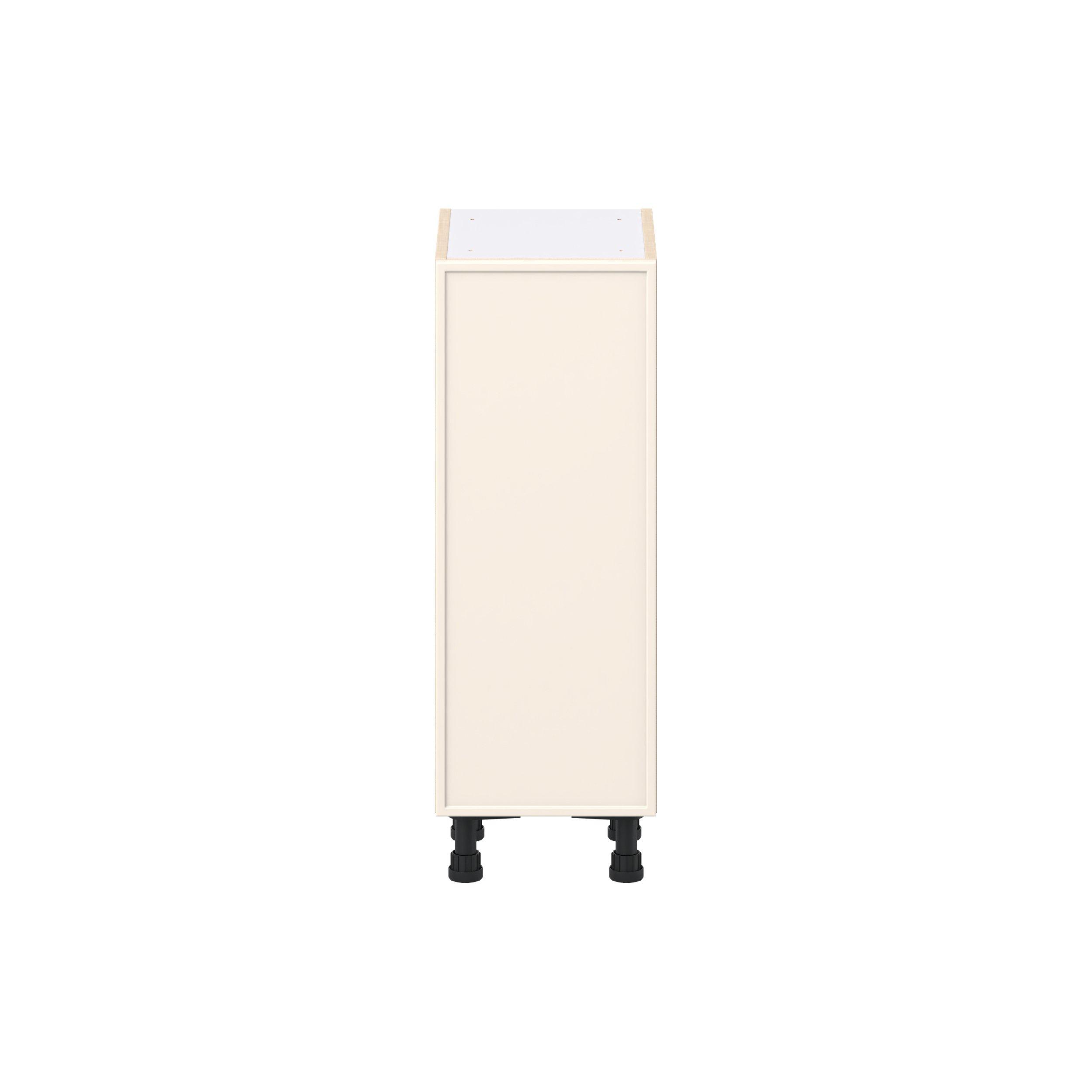 Linden 13 in. Painted Washed Linen Shallow Base Cabinet