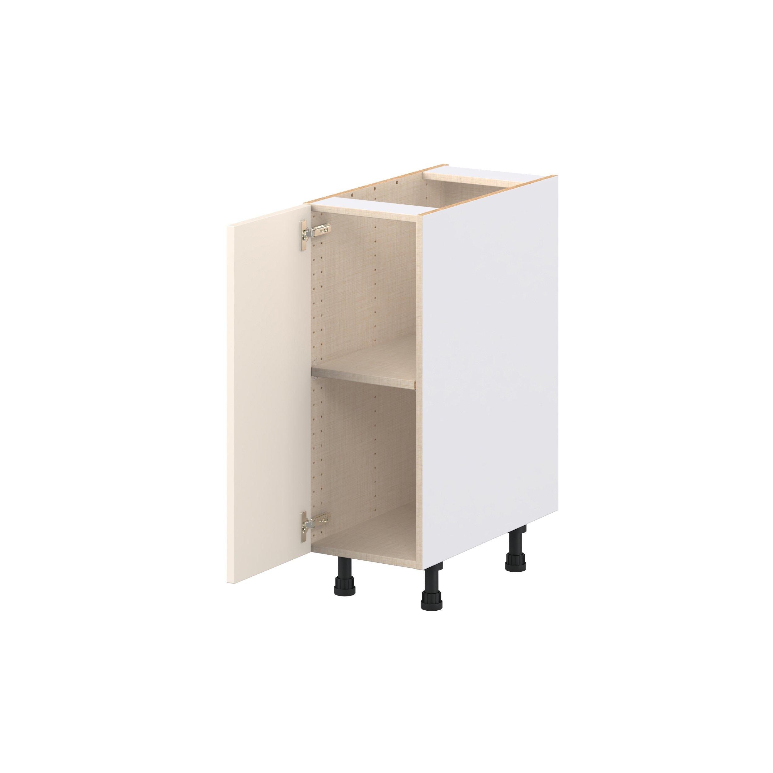 Linden 12 in. Painted Washed Linen Door Base Cabinet