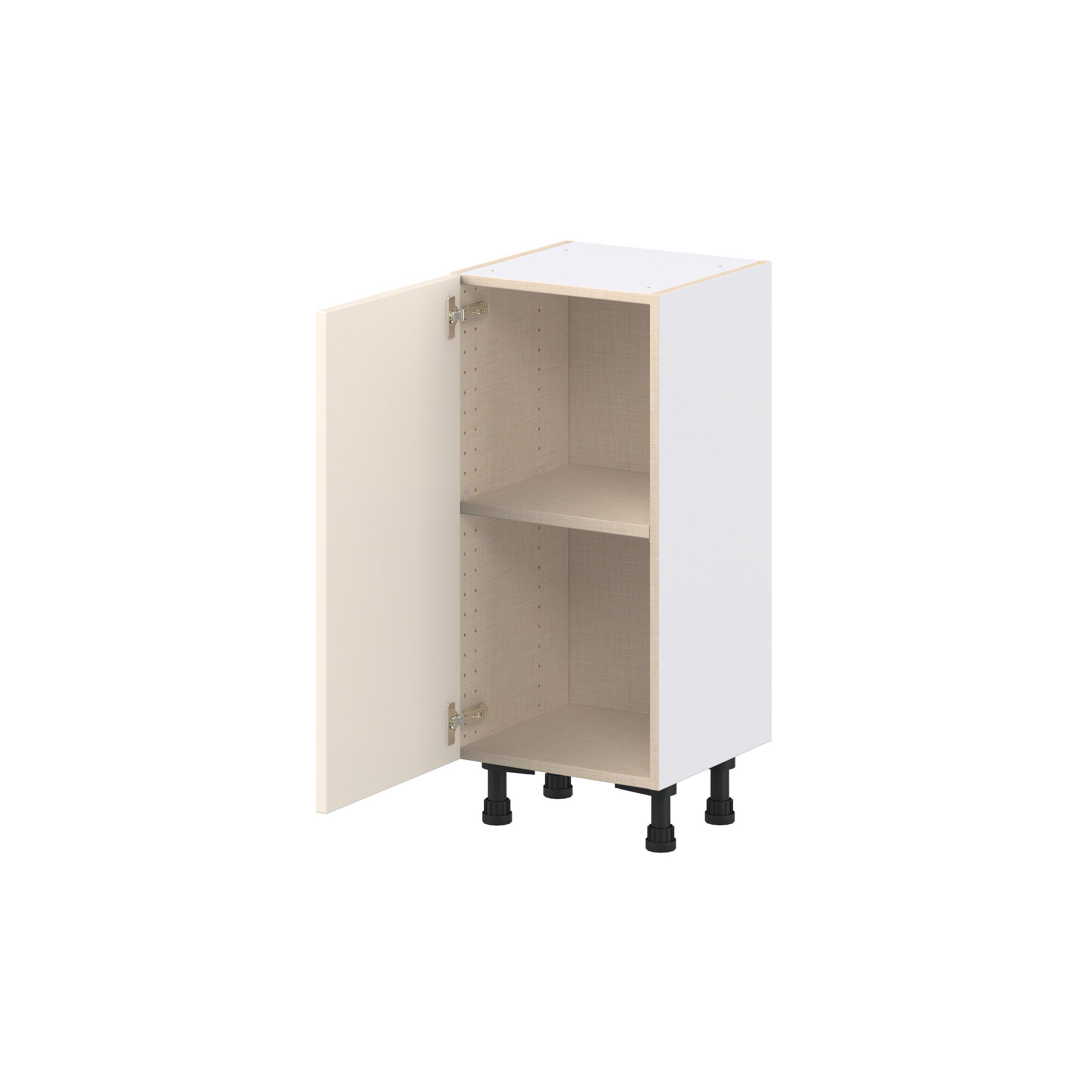Linden 15 in. Painted Washed Linen Shallow Base Cabinet