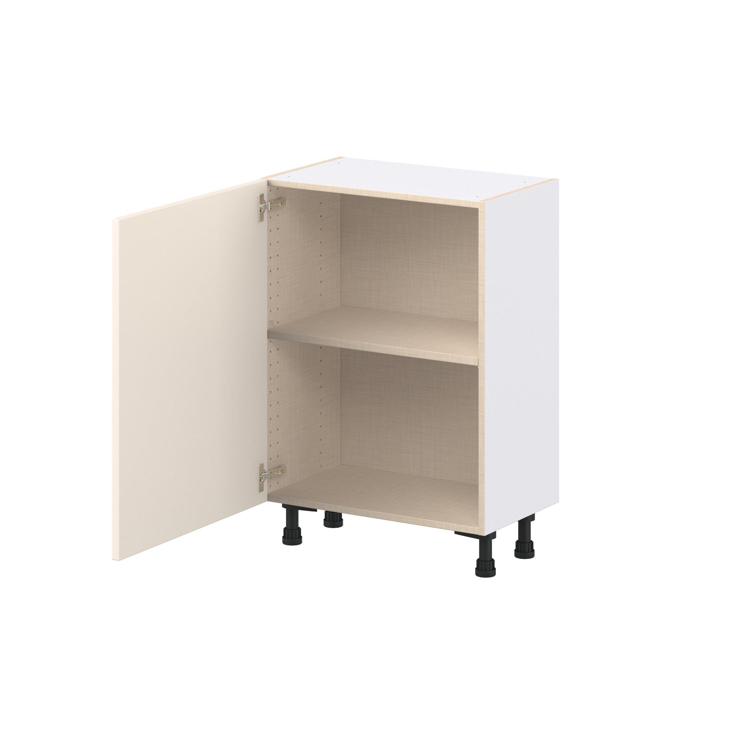 Linden 24 in. Painted Washed Linen Shallow Base Cabinet