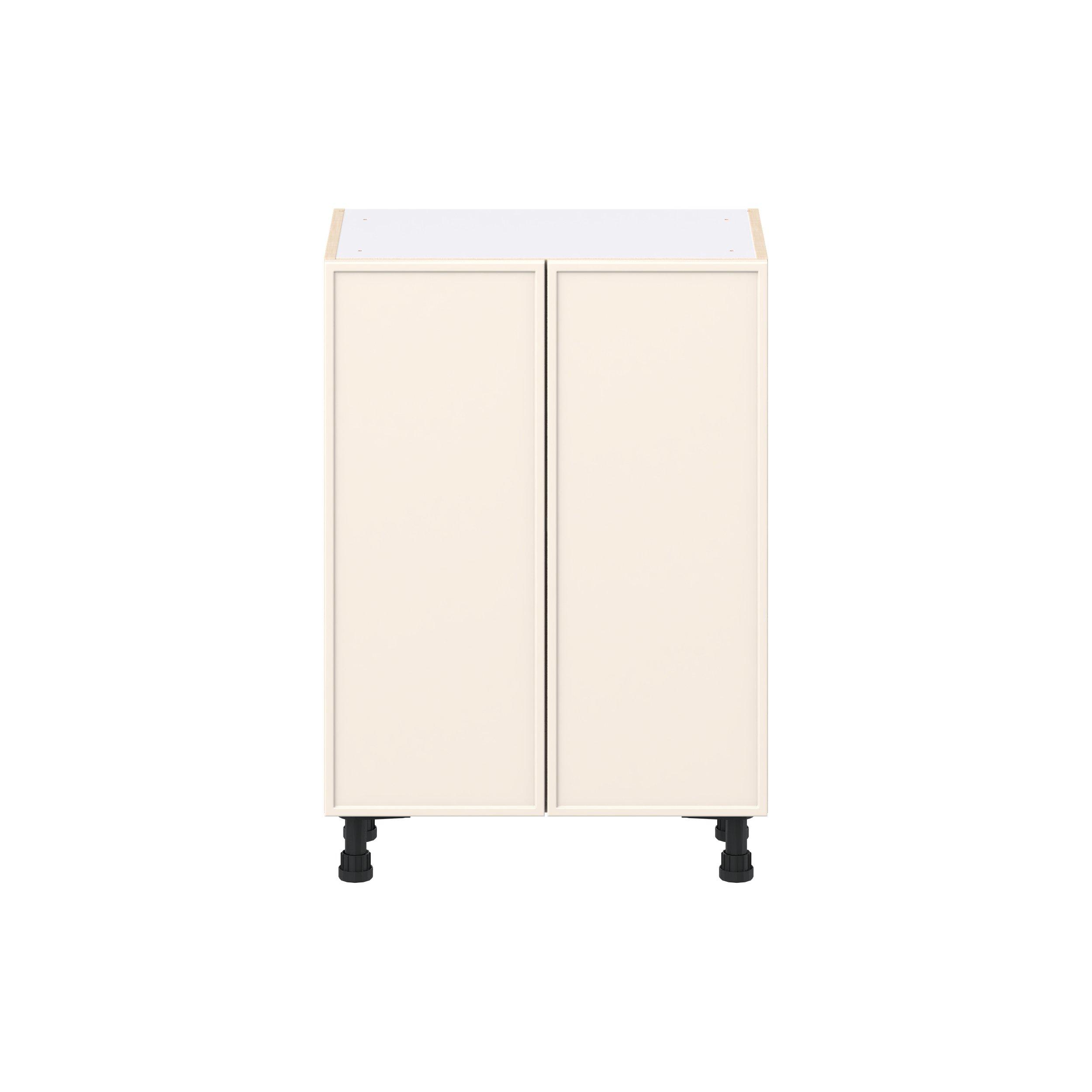 Linden 24 in. Painted Washed Linen Shallow Base Cabinet