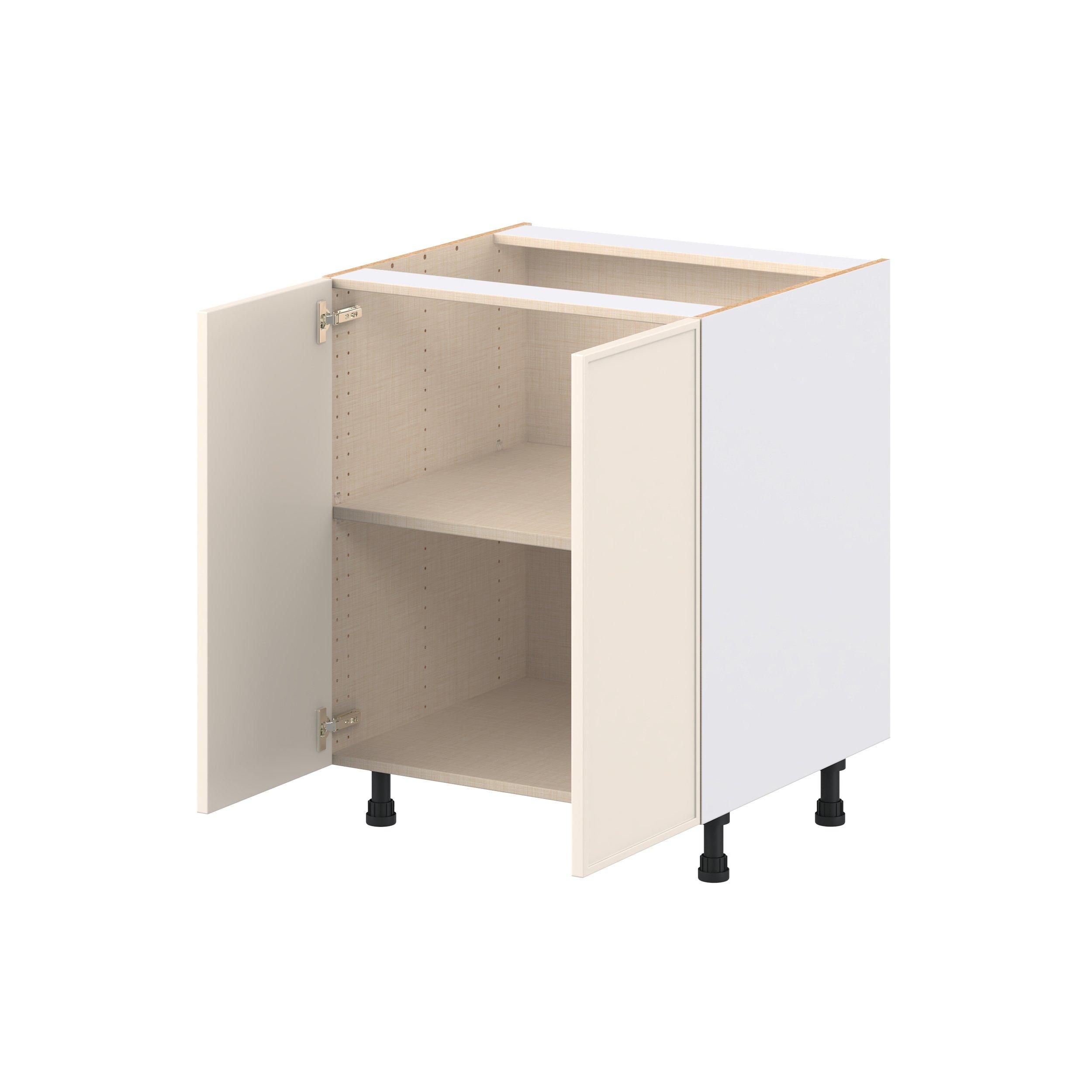 Linden 27 in. Painted Washed Linen Door Base Cabinet