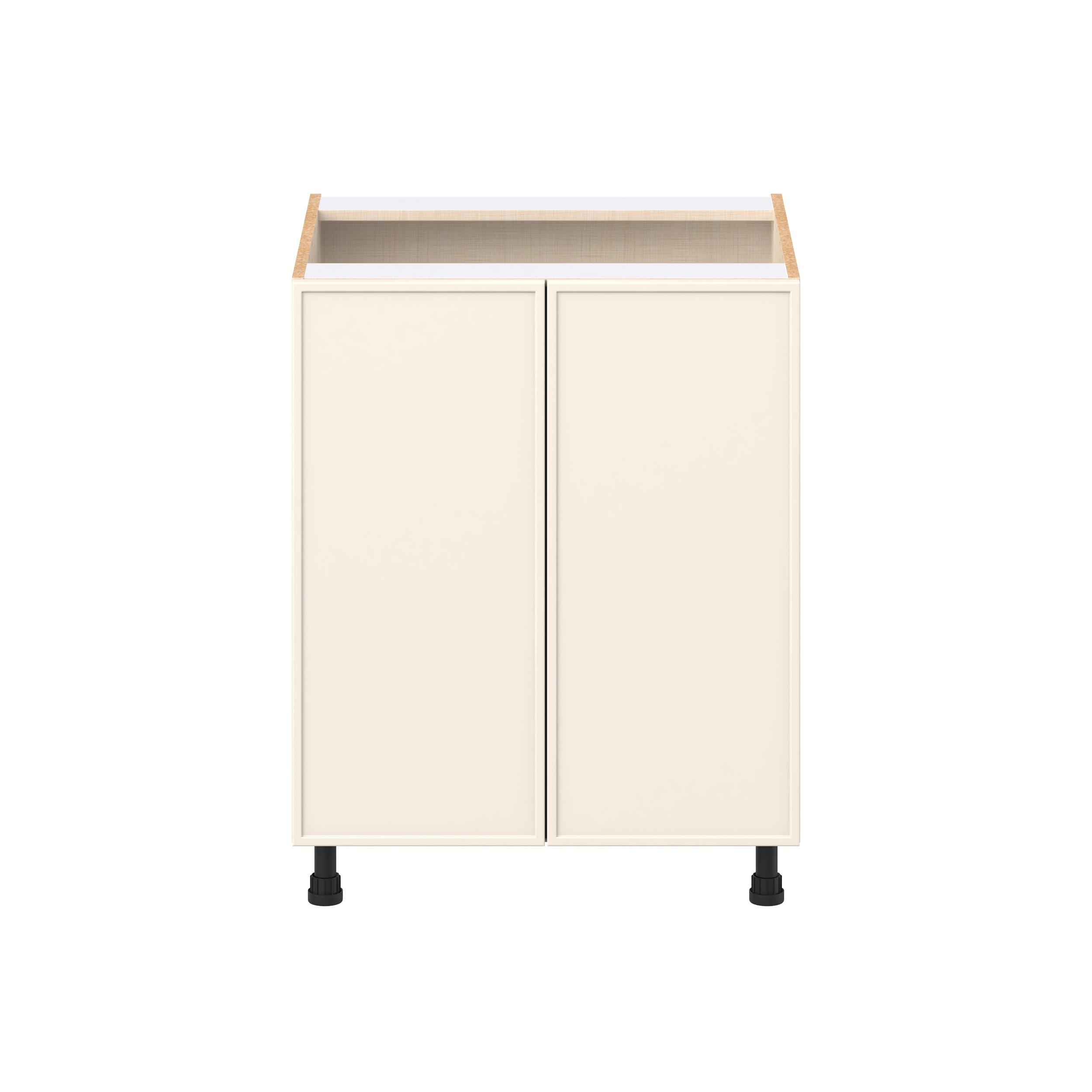 Linden 27 in. Painted Washed Linen Door Base Cabinet