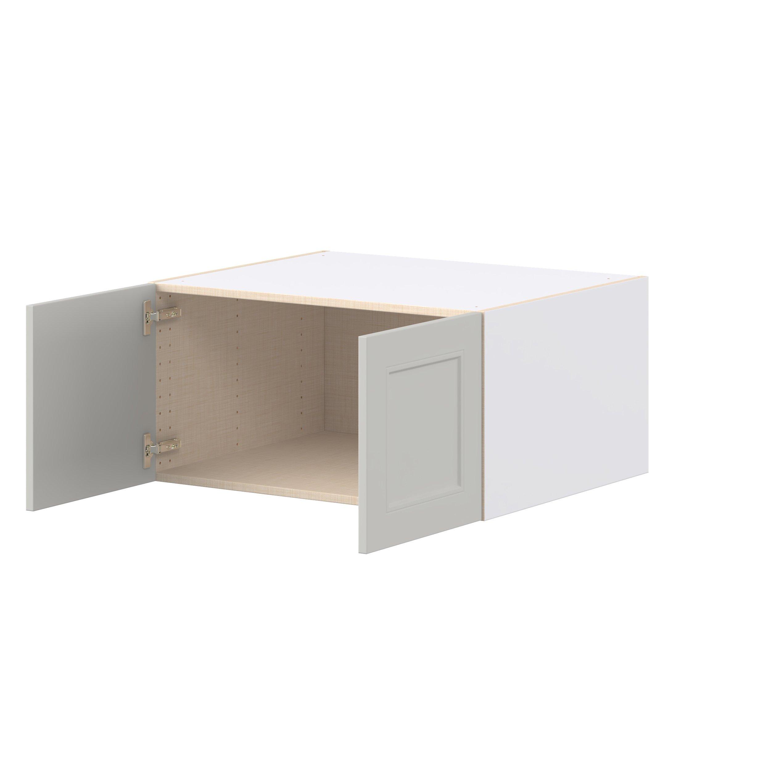 Lenox 30 in. Painted Light Gray Bridge Wall Cabinet