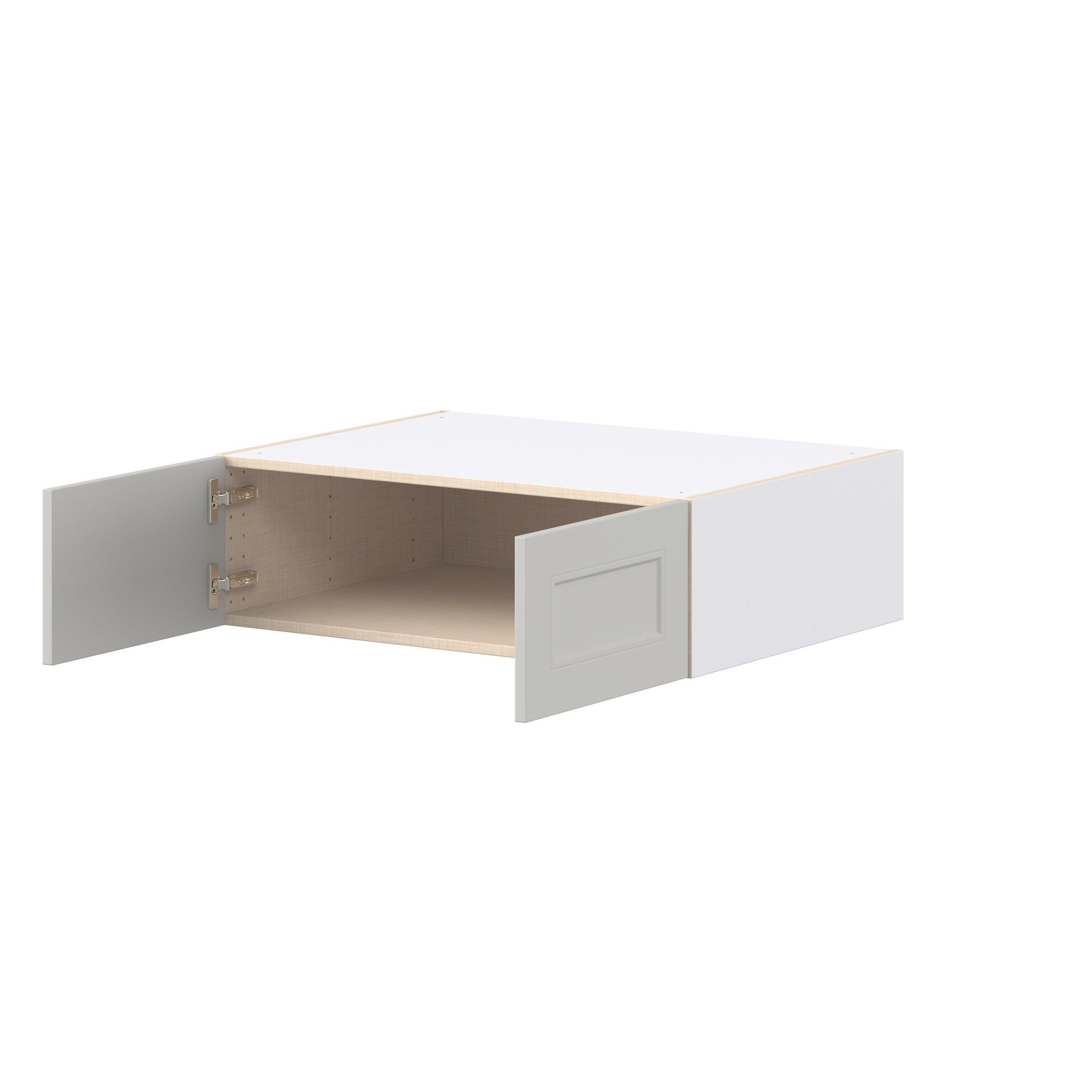 Lenox 33 in. Painted Light Gray Bridge Wall Cabinet