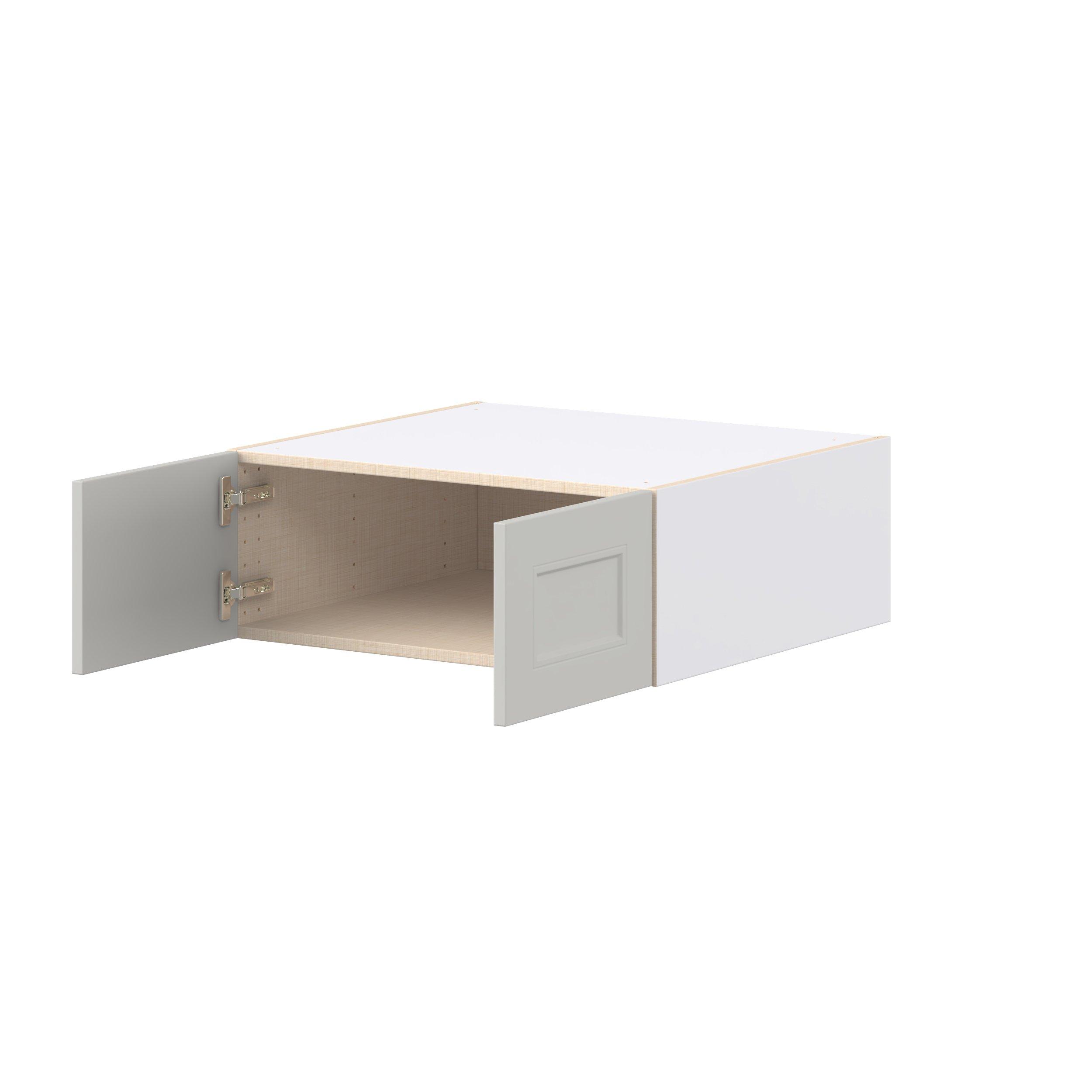 Lenox 27 in. Painted Light Gray Bridge Wall Cabinet