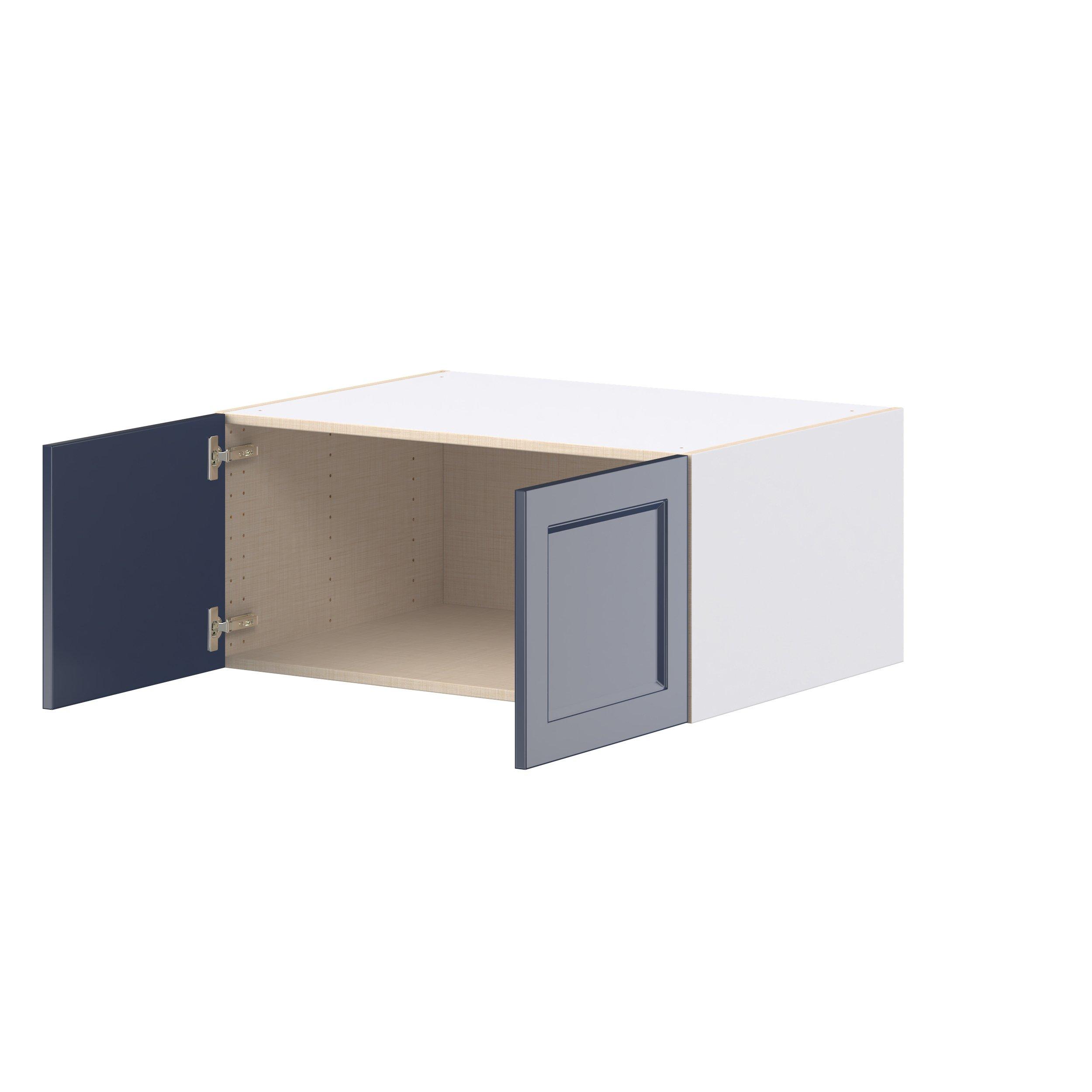 Peachtree 33 in. Painted Midnight Blue Bridge Wall Cabinet