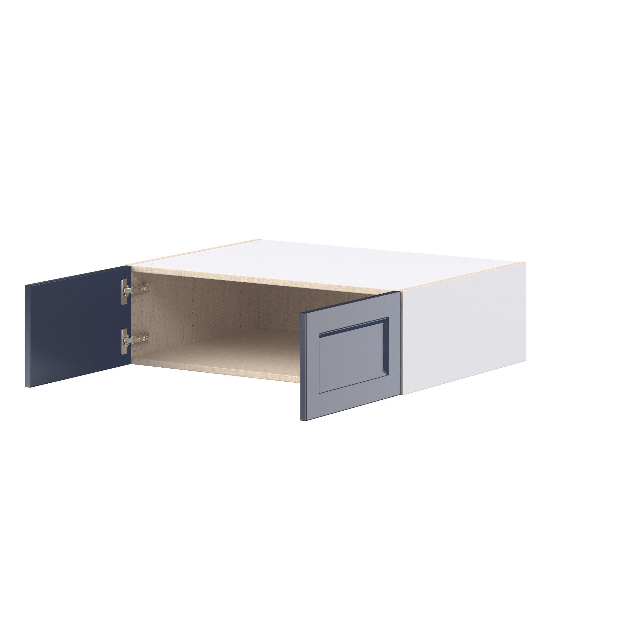 Peachtree 33 in. Painted Midnight Blue Bridge Wall Cabinet