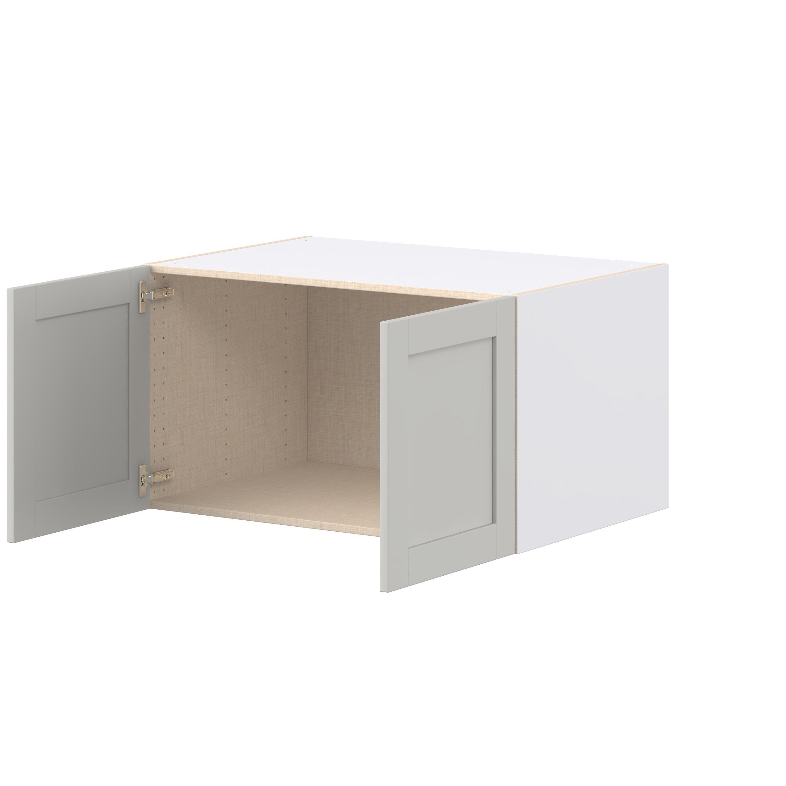 Summerhill 36 in. Light Gray Bridge Wall Cabinet